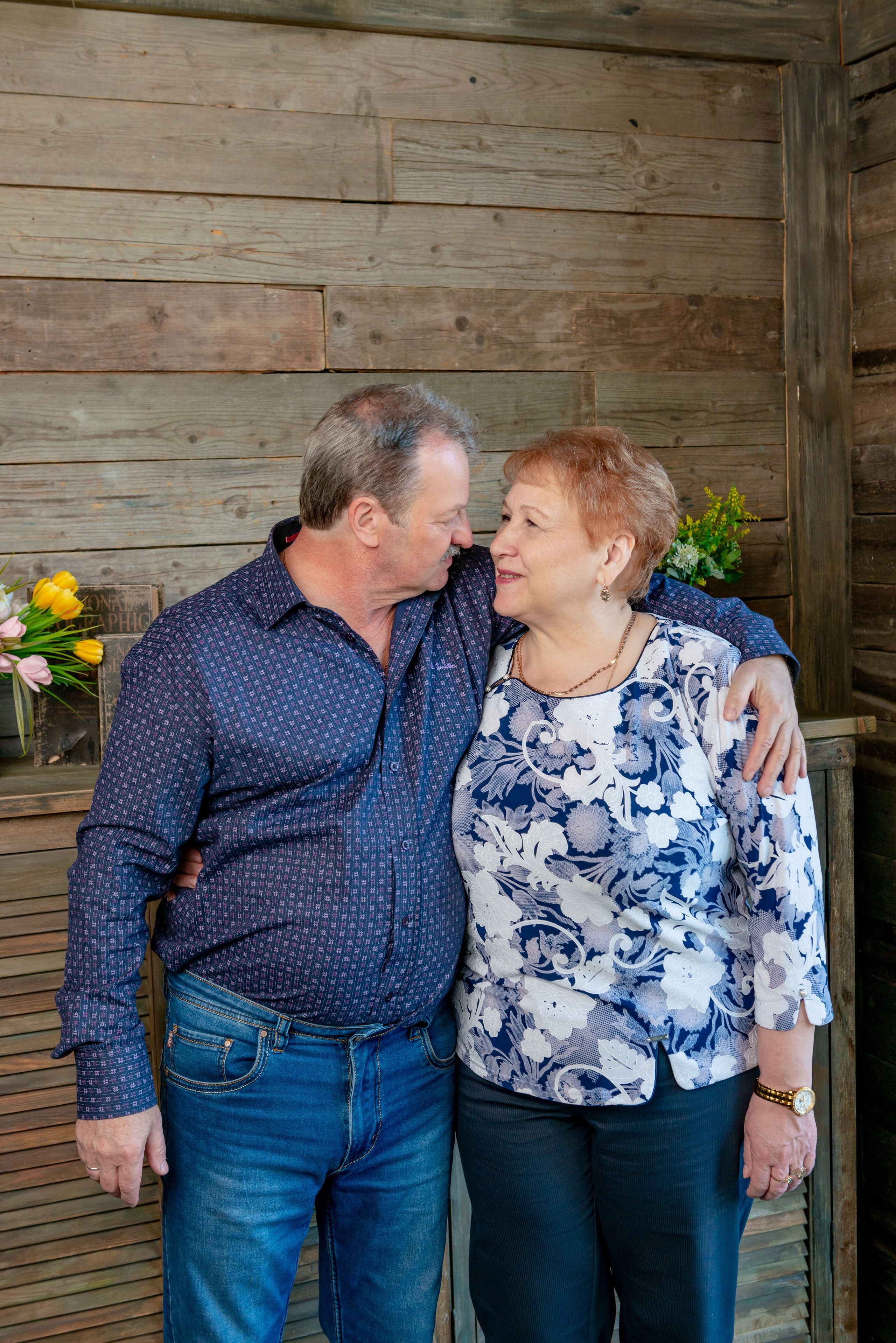 Photosession of a married couple in the studio. PHOTOGRAPHER QUINTANA ROO