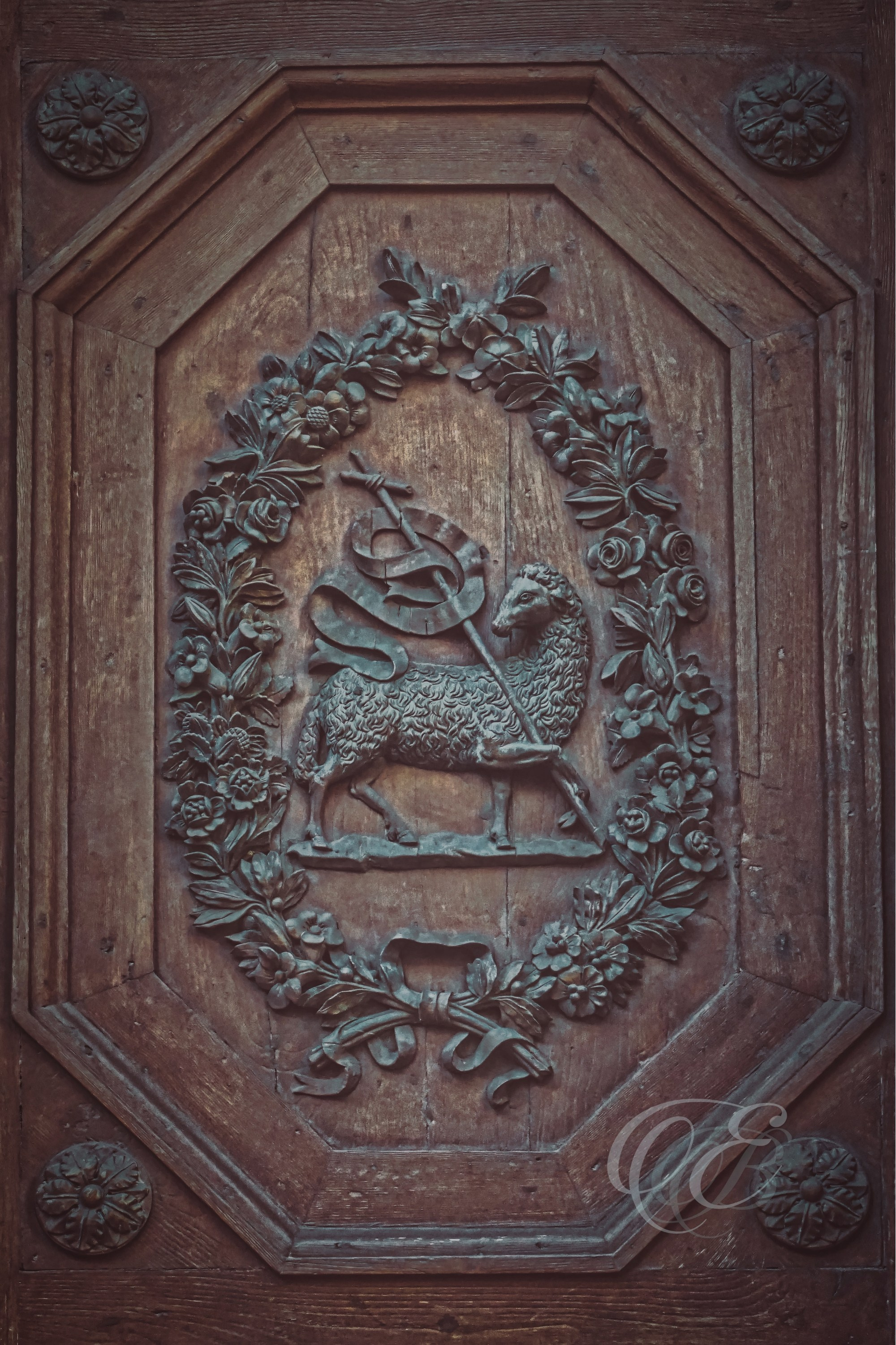 Florence, Italy – Agnus Dei sculptural detail from the Cathedral of Santa Maria del Fiore, symbolic representation of the Lamb of God in Renaissance religious art – Eduardo Bartoli Photography.