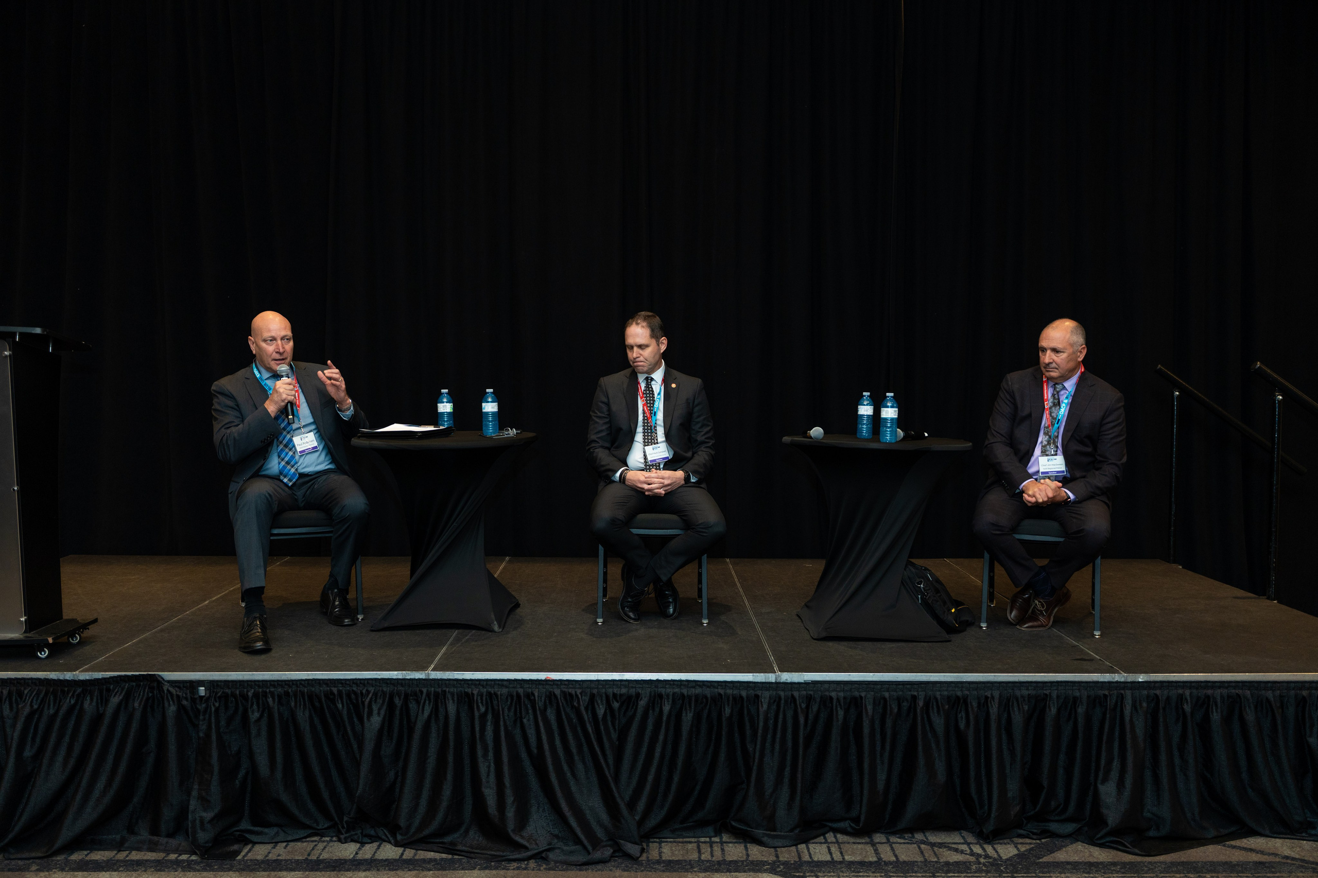 Panel of speakers seated on stage, Blueline Expo 2026