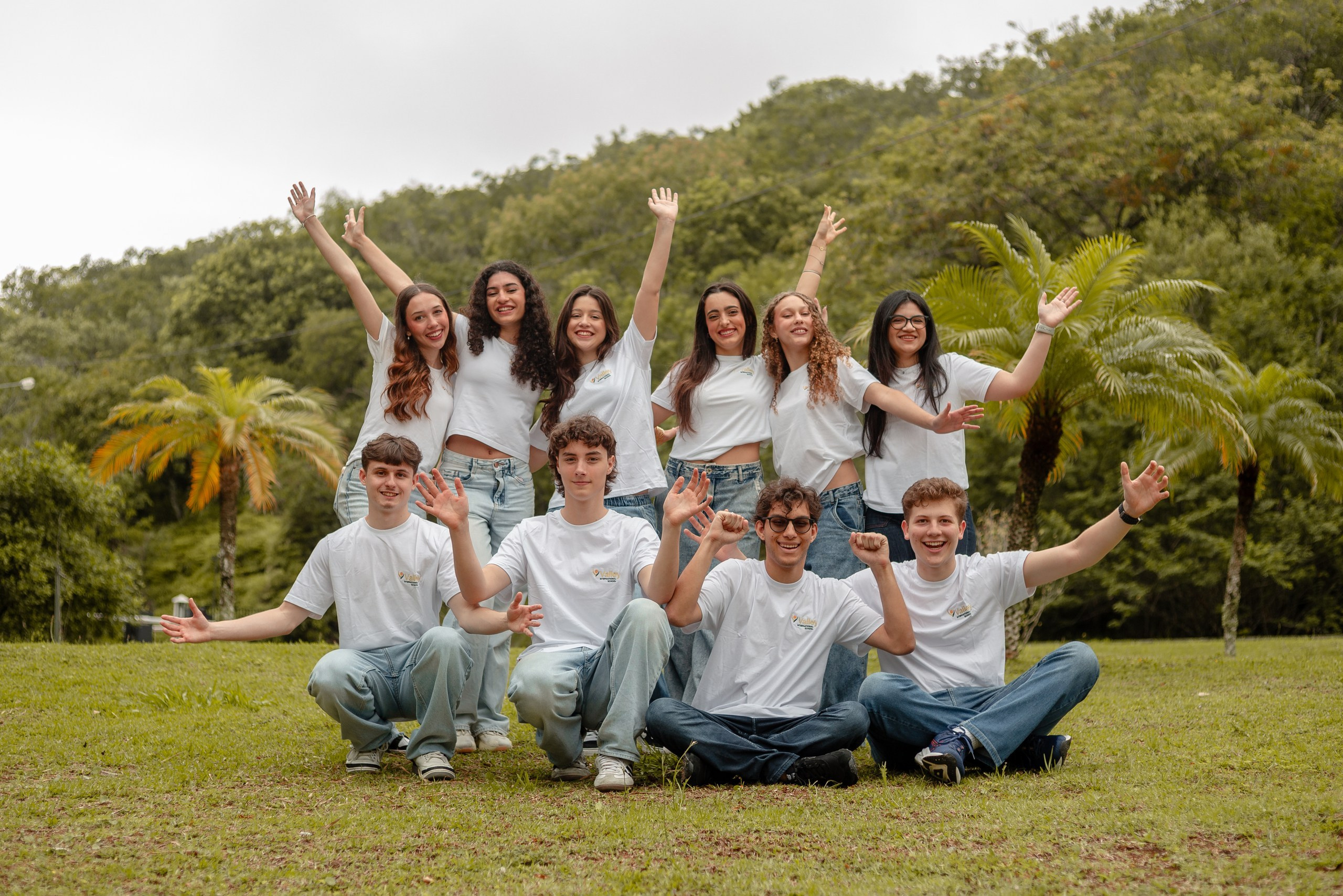 Fotografia de ensaio de formatura do terceirão da Valley International School
