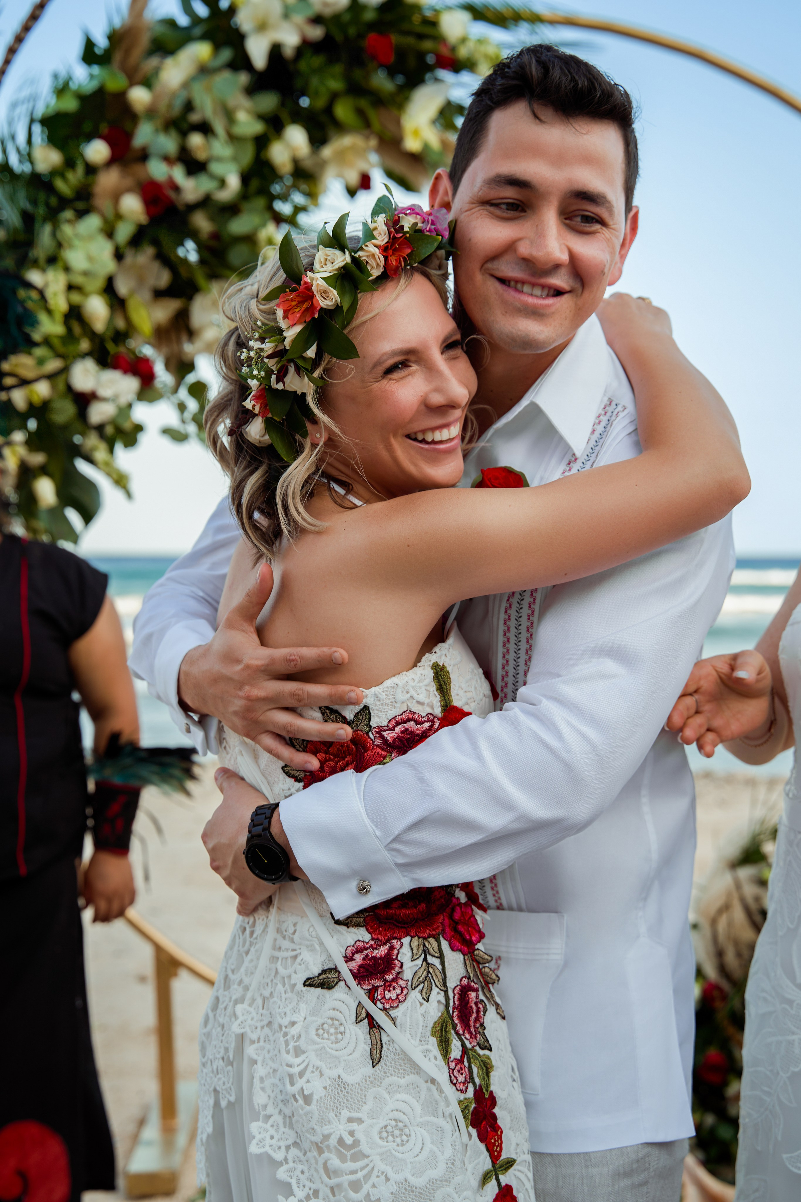 Sunset wedding photoshoot in Cancun Mexico