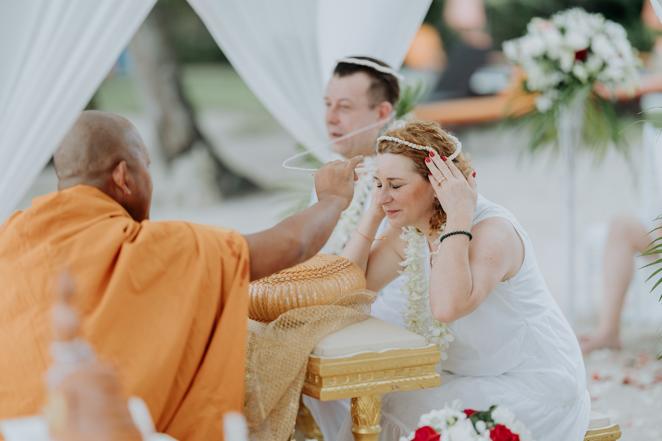 Buddhist Wedding Ceremony on the beach in Koh Samui | Traditional Thai Blessing