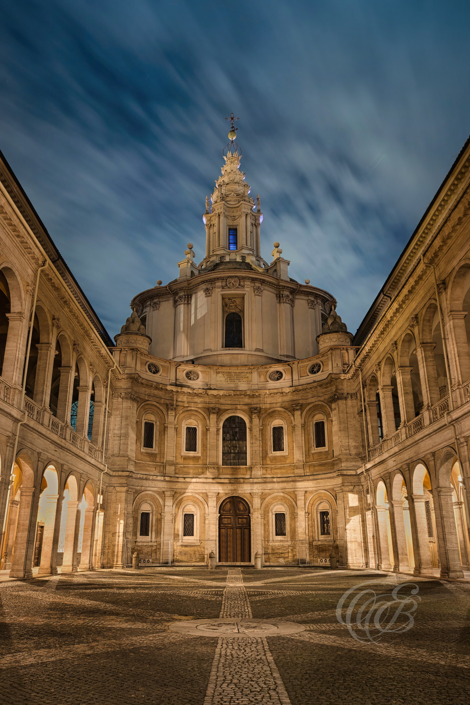 Rome, Italy—Chiesa di Sant'Ivo alla Sapienza—Eduardo Bartoli Photography—Photograph of Chiesa di Sant'Ivo alla Sapienza, Baroque church designed by Francesco Borromini and constructed between 1642 and 1660 in Rome, Italy—Rome, Italy—Chiesa di Sant'Ivo alla Sapienza—Eduardo Bartoli Photography.