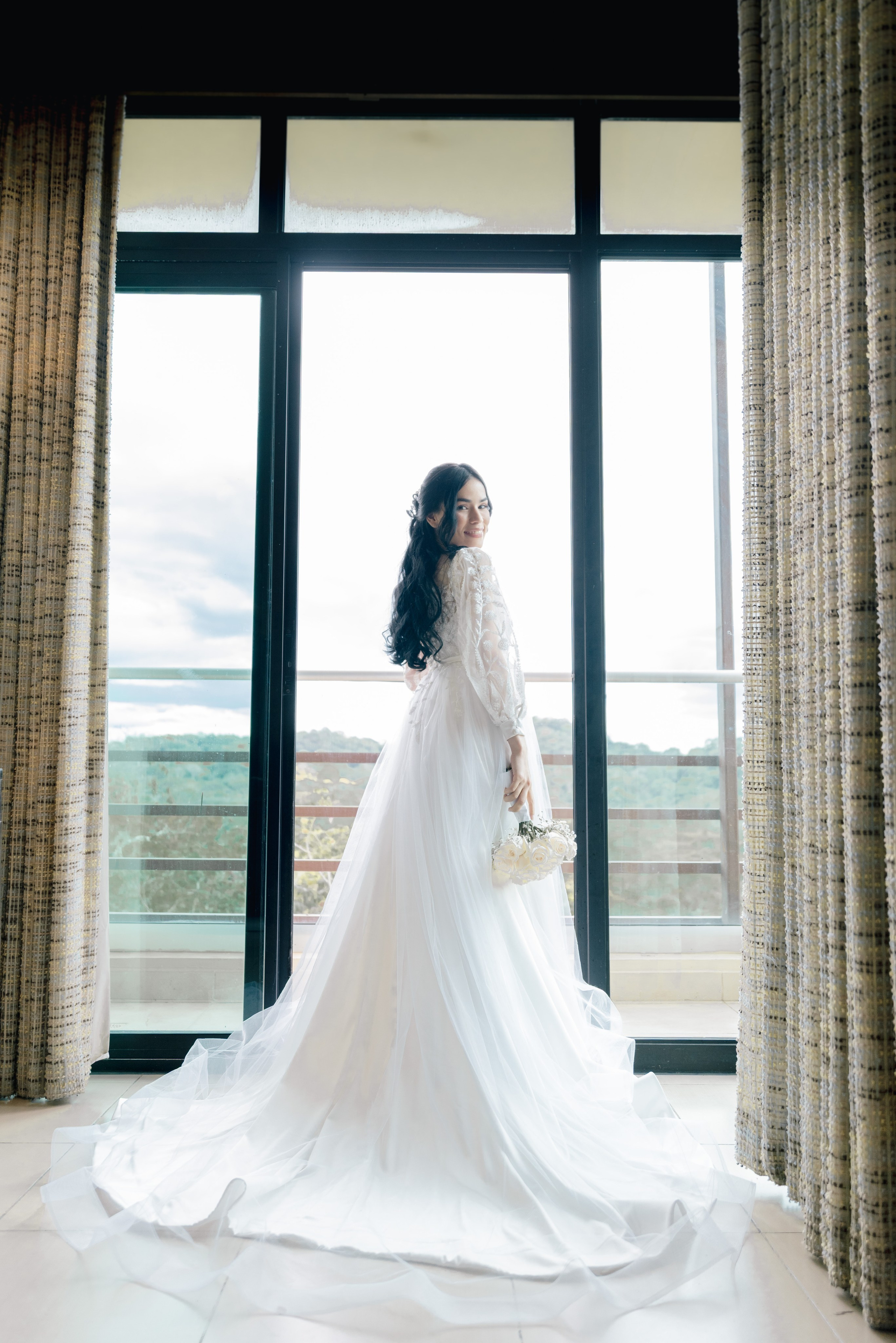 Fotografía de retratos de novia en una boda en Panamá