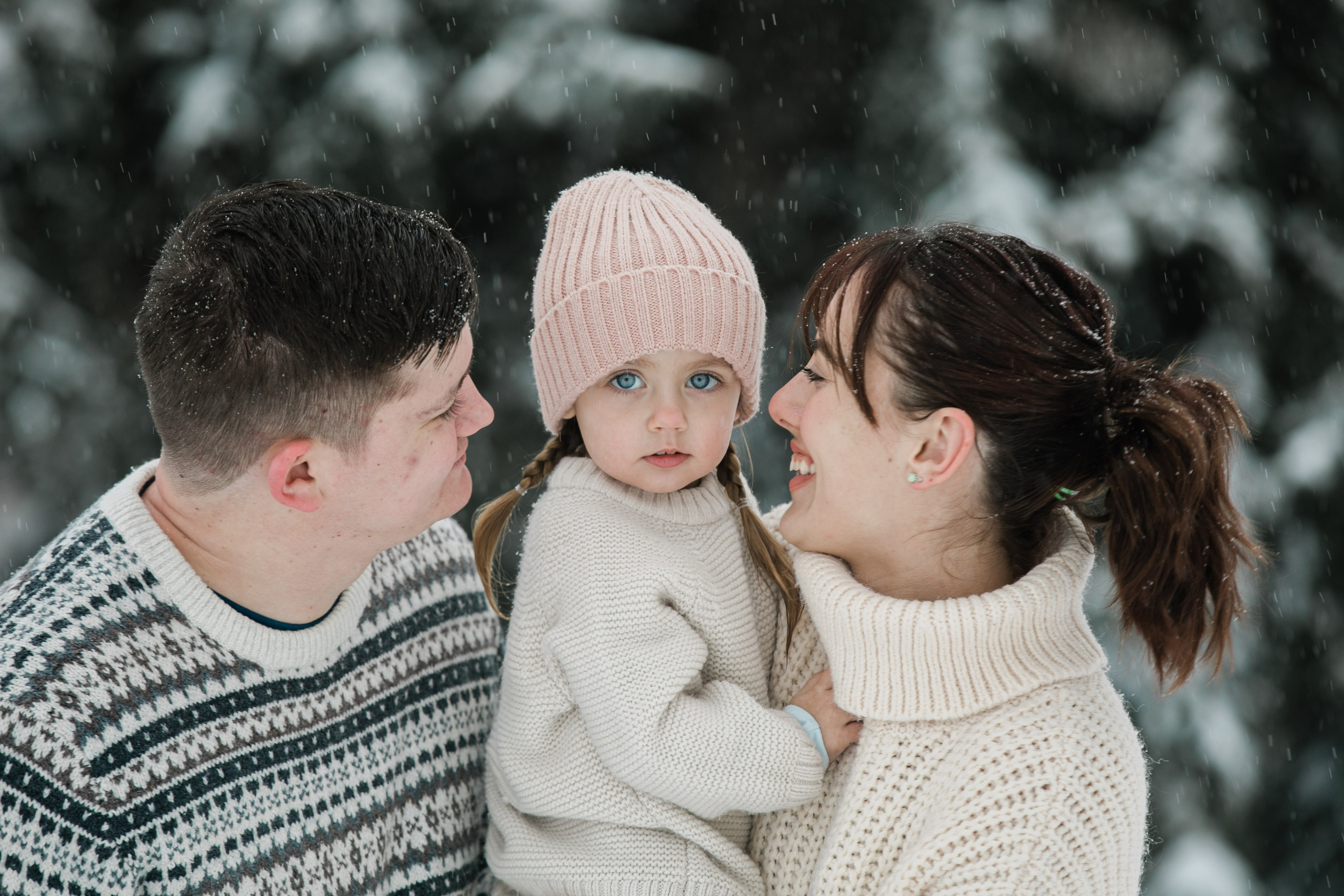 Zacher Winter Family Photos. Fotografía accesible en Calgary