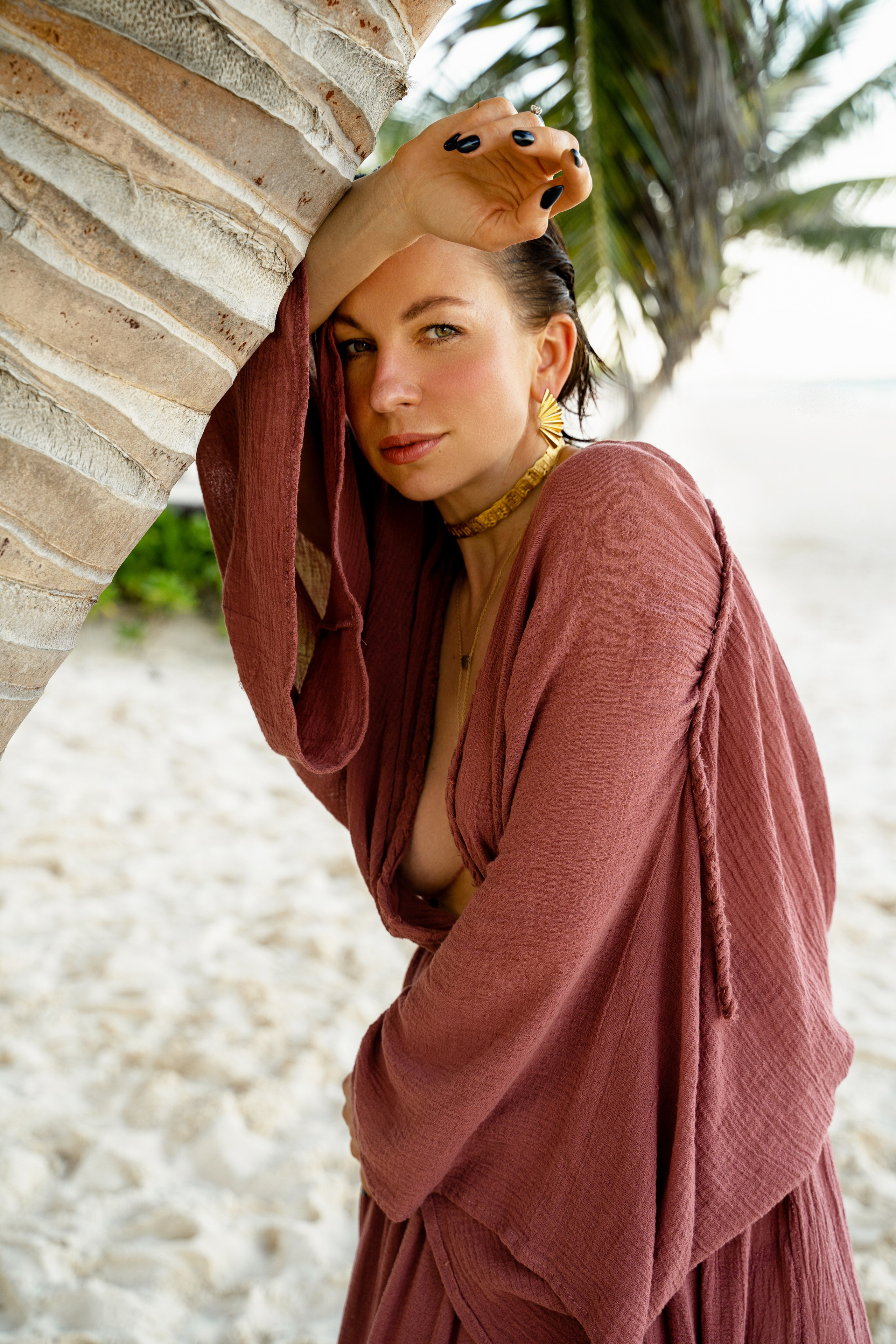 Cancun beach portrait photography with natural light