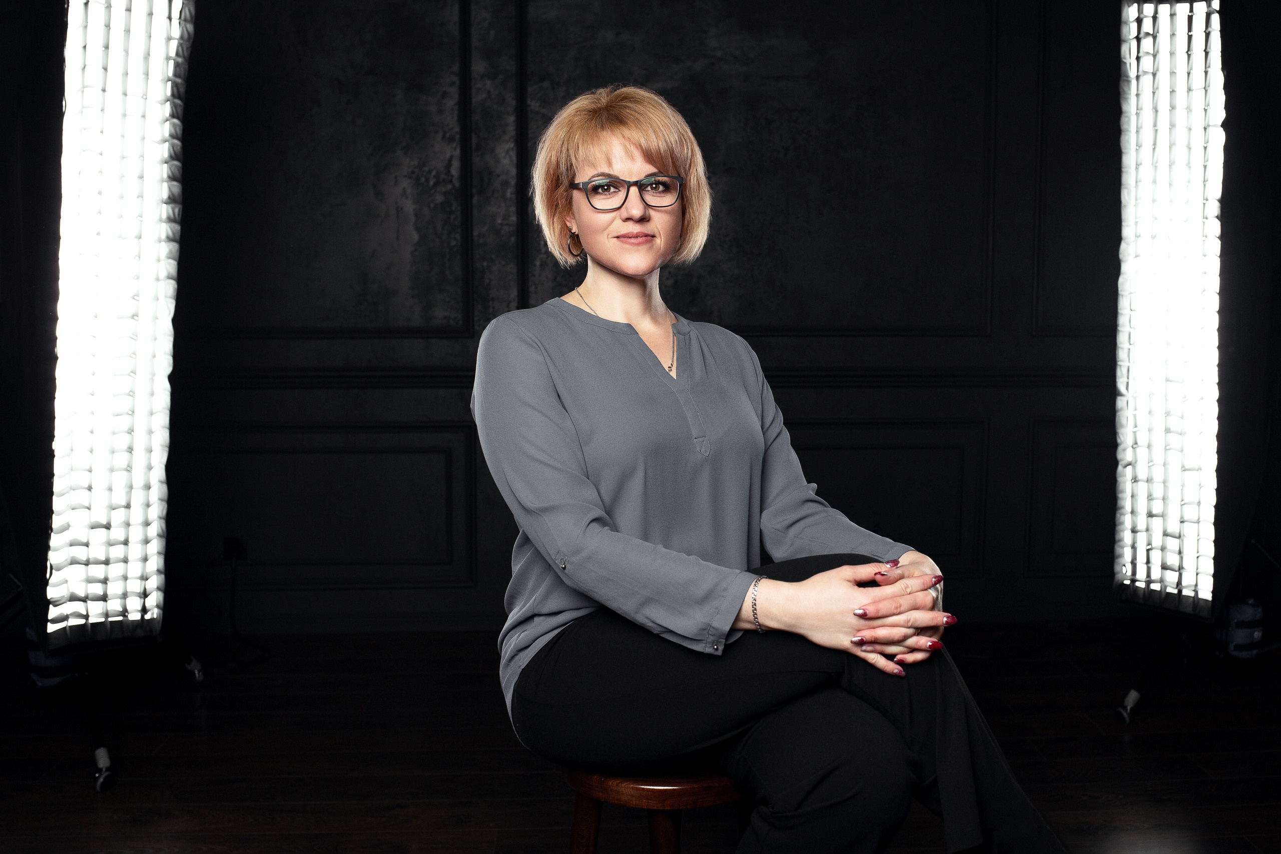 Female Business Headshot Studio Session | Dimitri Studio Edmonton