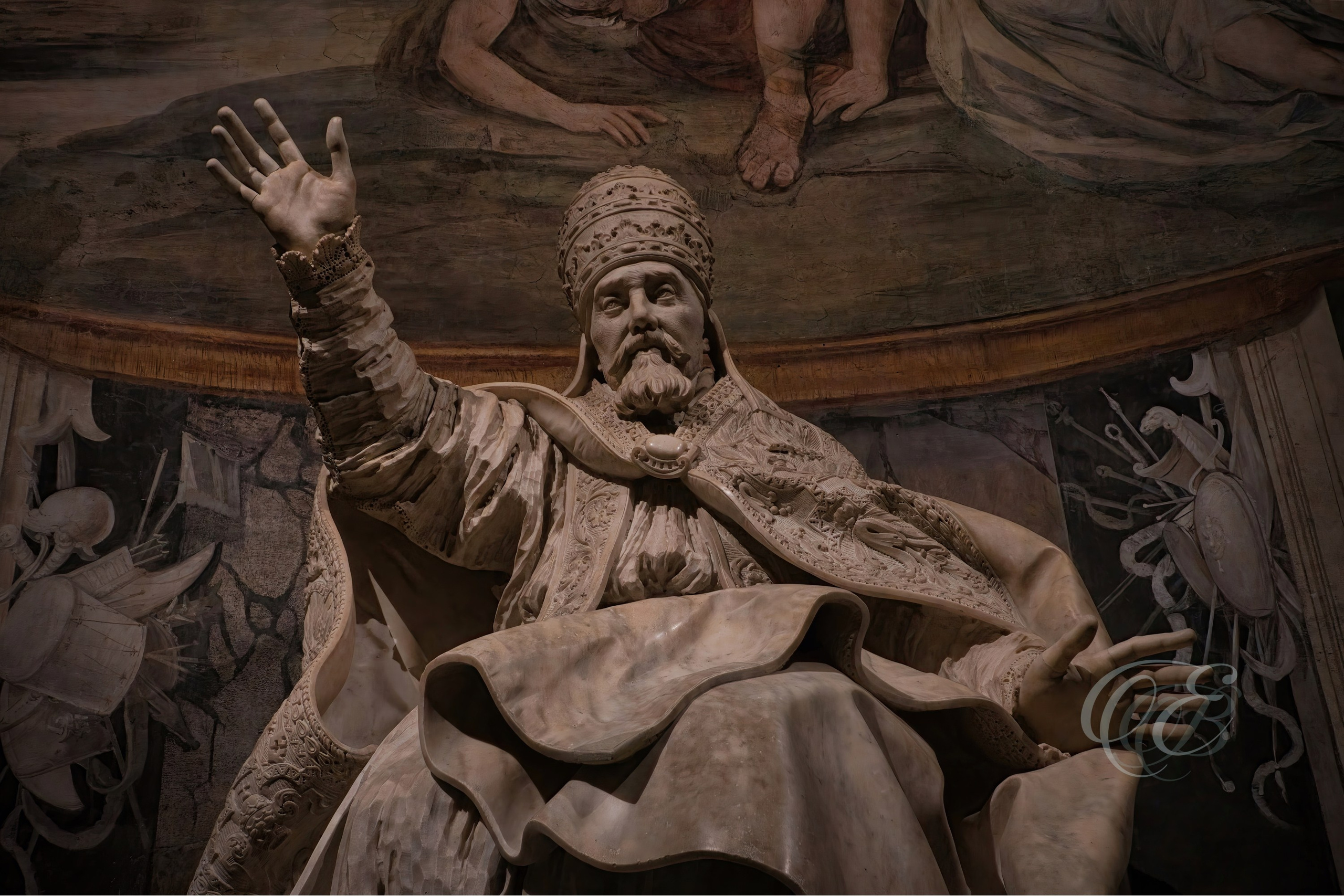 Rome Italy - Rome Capitoline Museums - Statue of Pope Urban VIII - Eduardo Bartoli Fine Art Photography - Statue of Pope Urban VIII in the Capitoline Museums, Rome, Italy – fine art photography by Eduardo Bartoli.