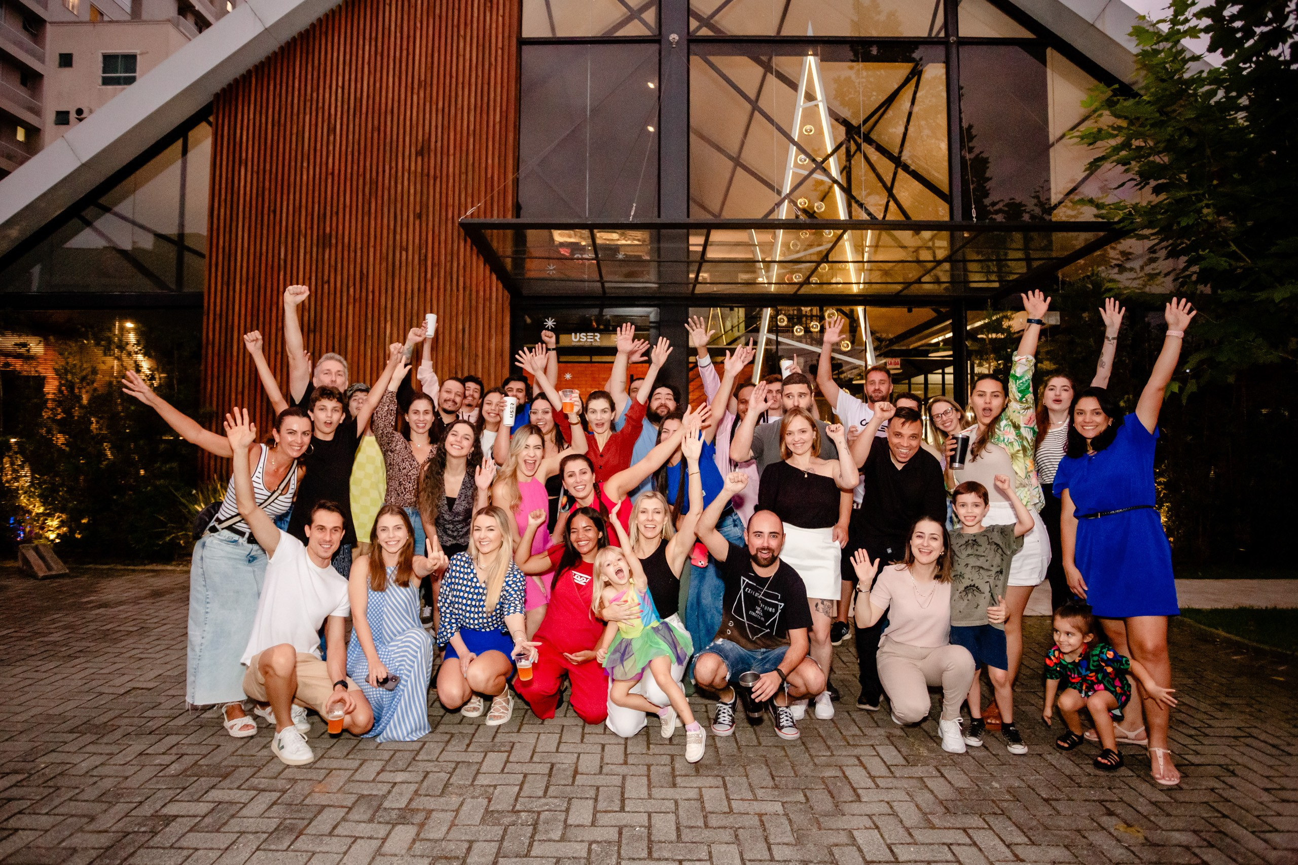 Fotografia de evento corporativo de fim de ano da empresa User Smart Offices em Itajaí