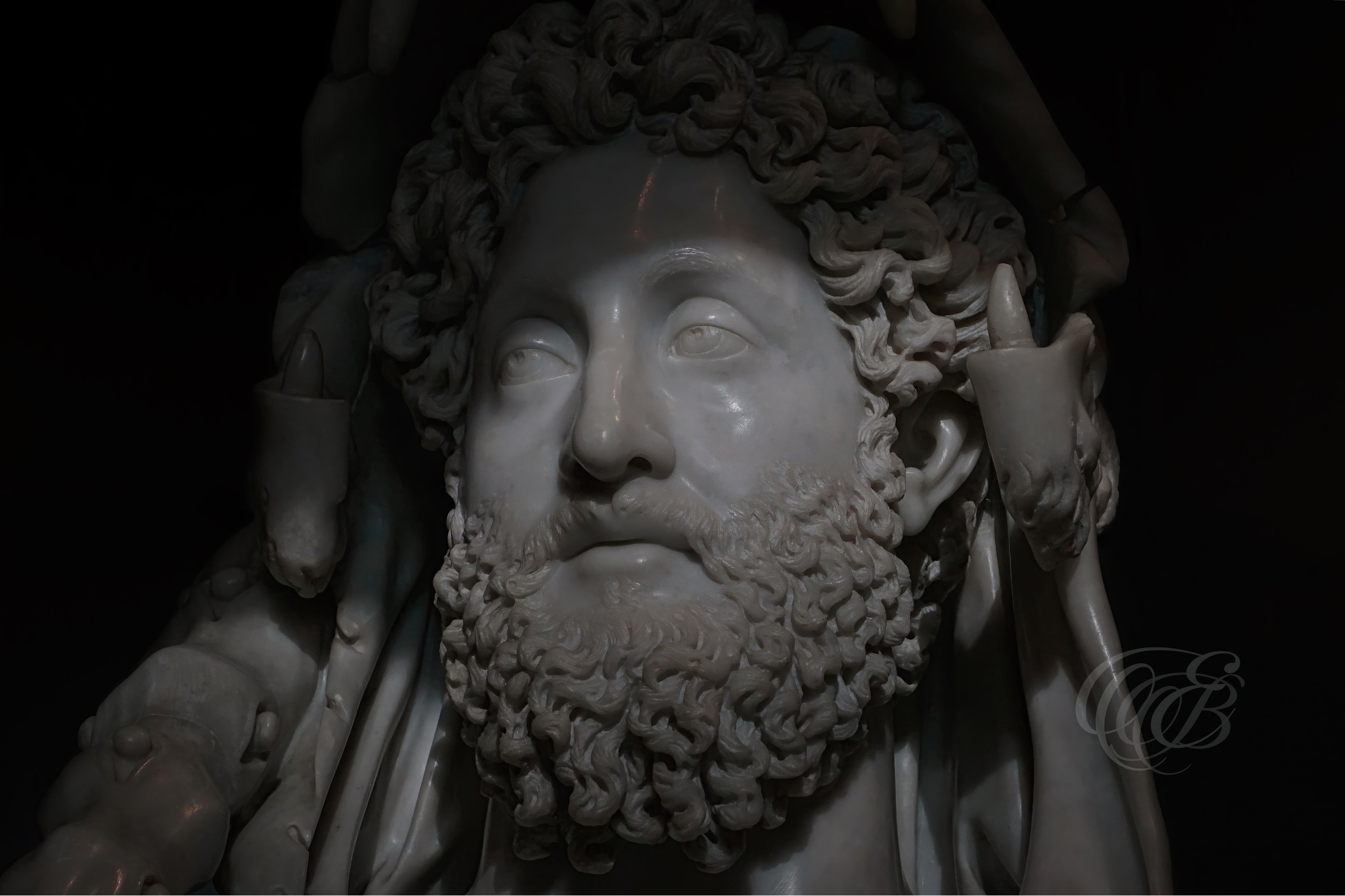 Rome, Italy – Bust of Commodus as Hercules – Eduardo Bartoli Fine Art Photography – Photograph of the bust of Commodus depicted as Hercules in Rome, Roman imperial sculpture and historic artwork – Rome, Italy – Bust of Commodus as Hercules – Eduardo Bartoli Fine Art Photography.