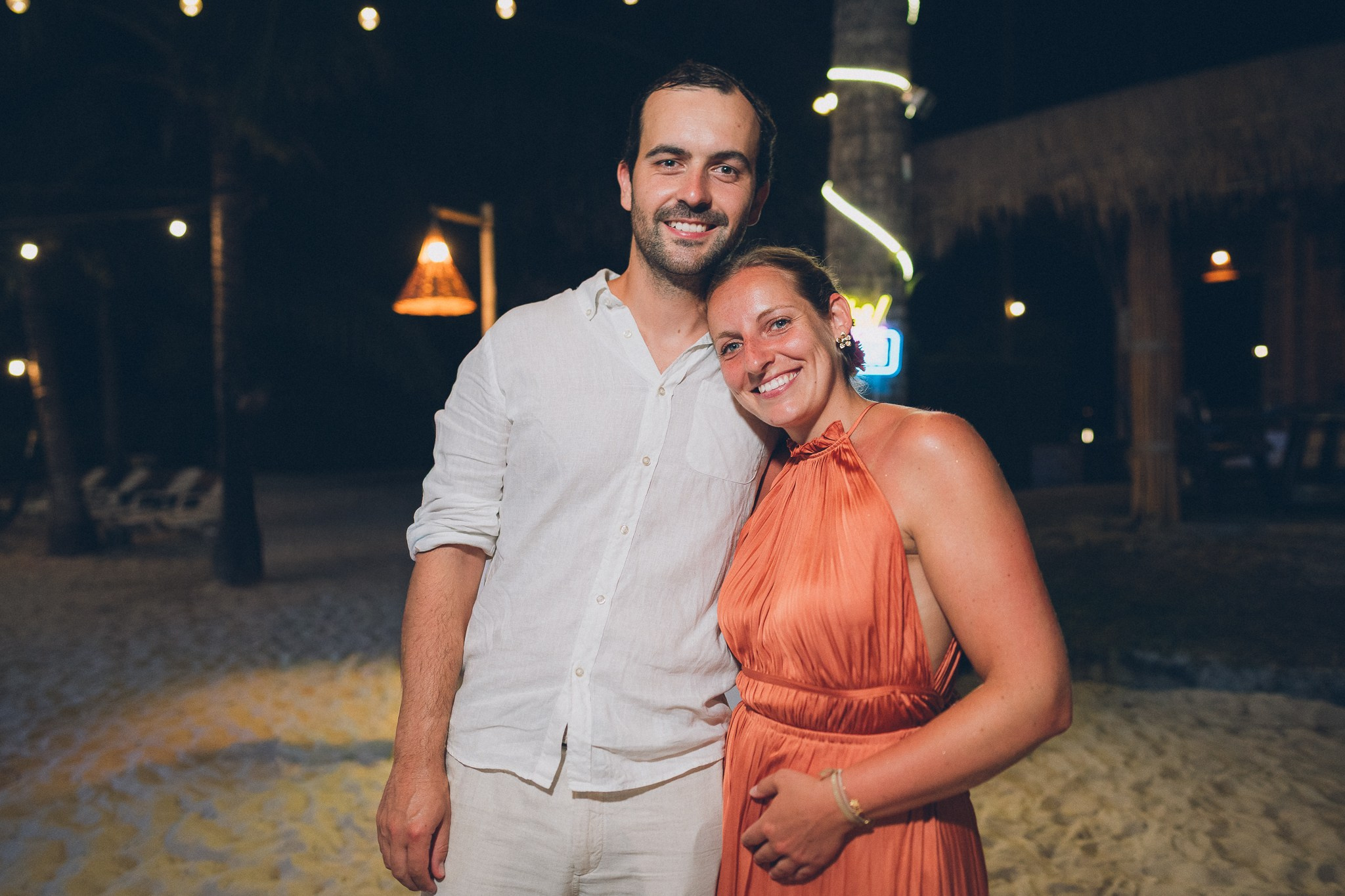Sunset Beach Wedding with Guests in Koh Samui