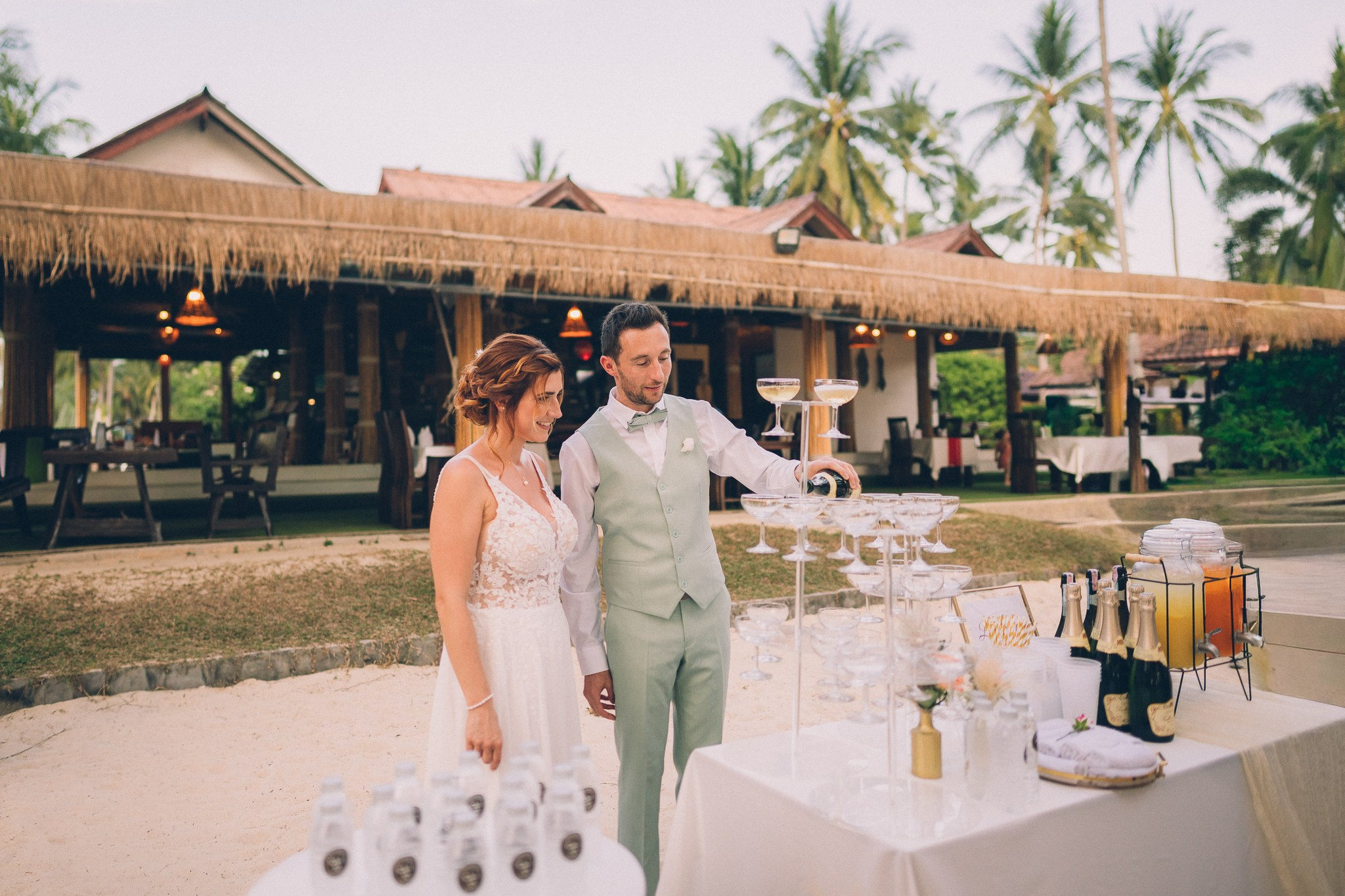 Luxury Beach Wedding Reception