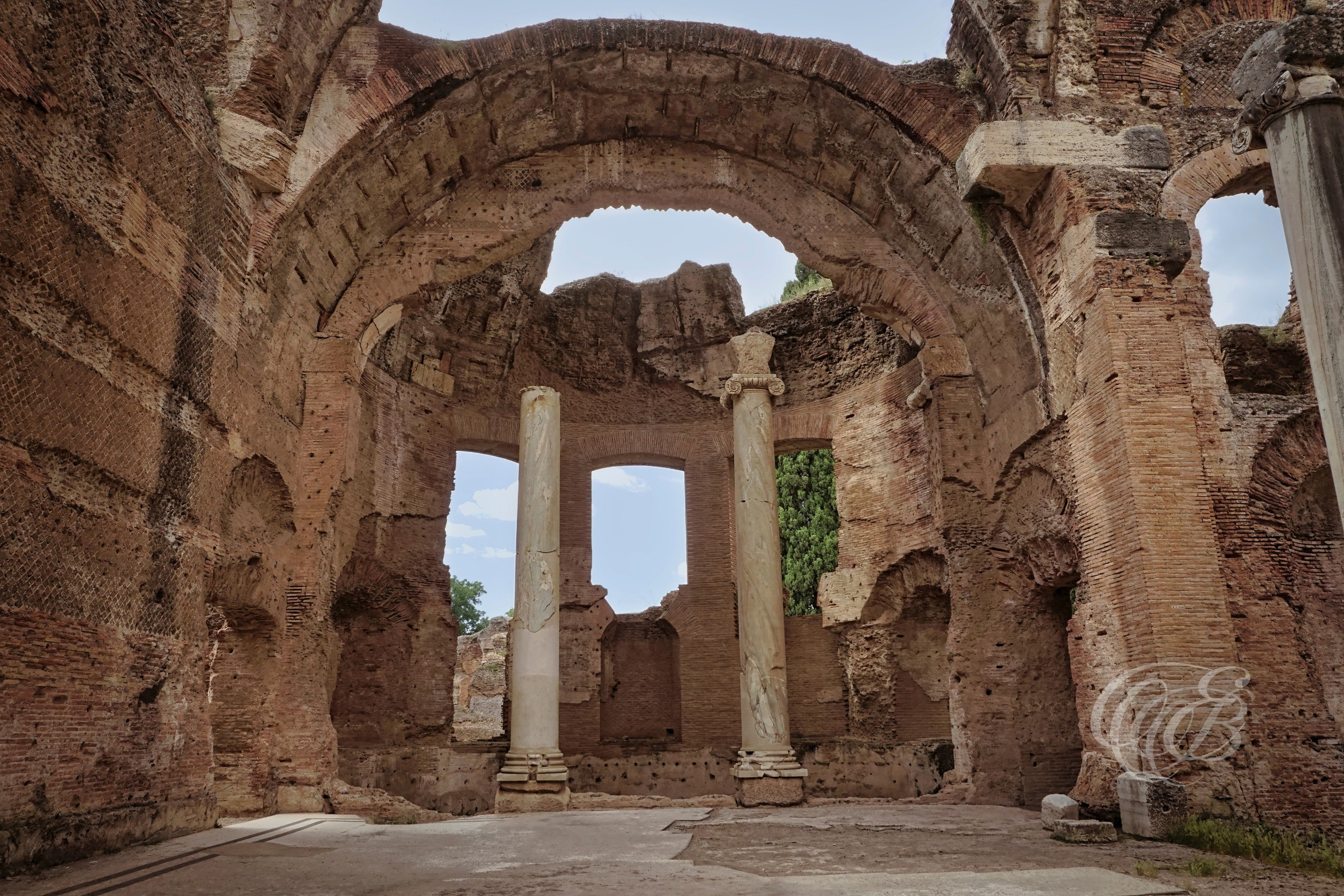 ITALY PHOTOGRAPHY — Hadrian's Villa Great Thermae — The Great Thermae of Hadrian's Villa, part of Emperor Hadrian's vast imperial residence near Rome, Italy — Eduardo Bartoli Photography.