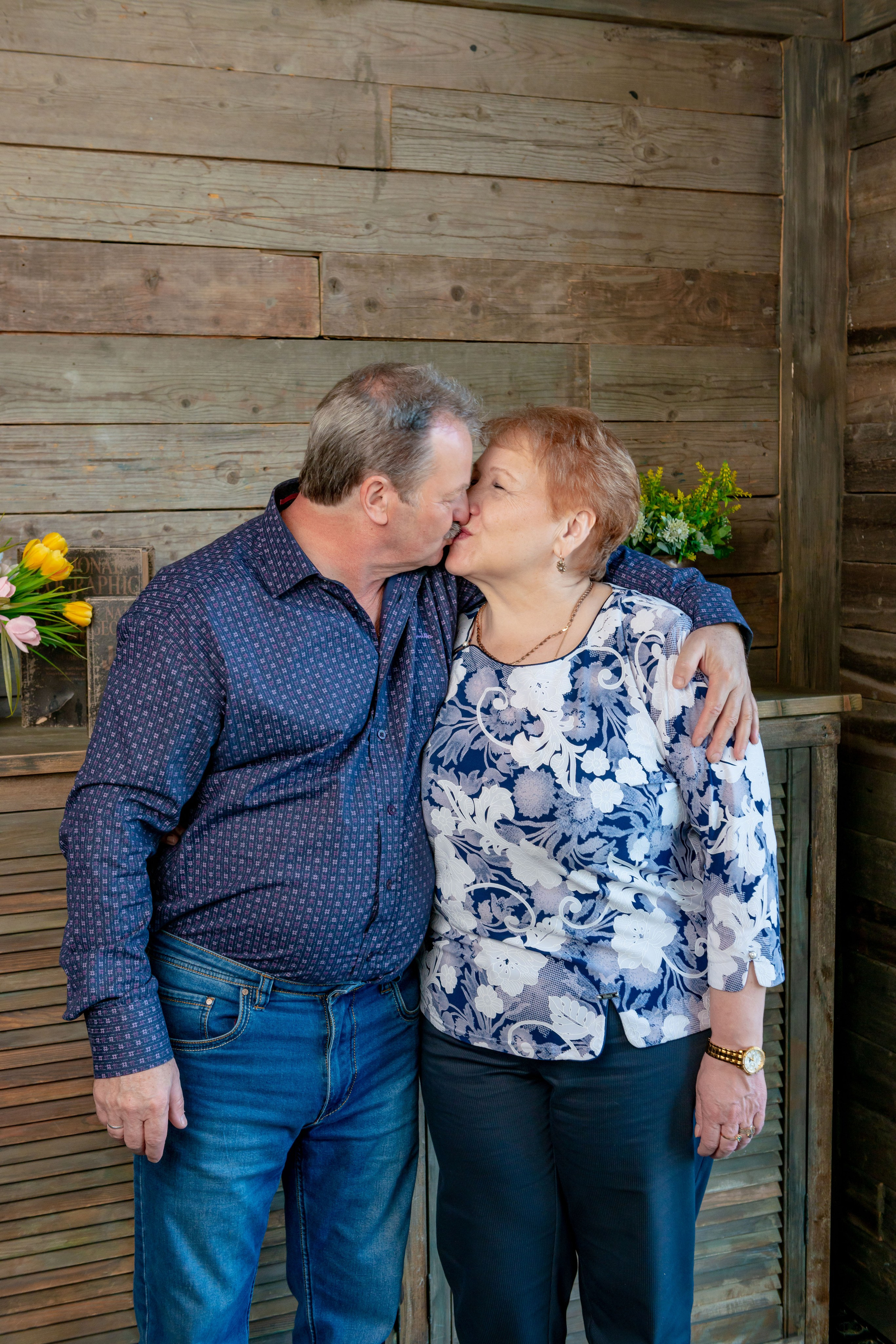 Photosession of a married couple in the studio. PHOTOGRAPHER QUINTANA ROO