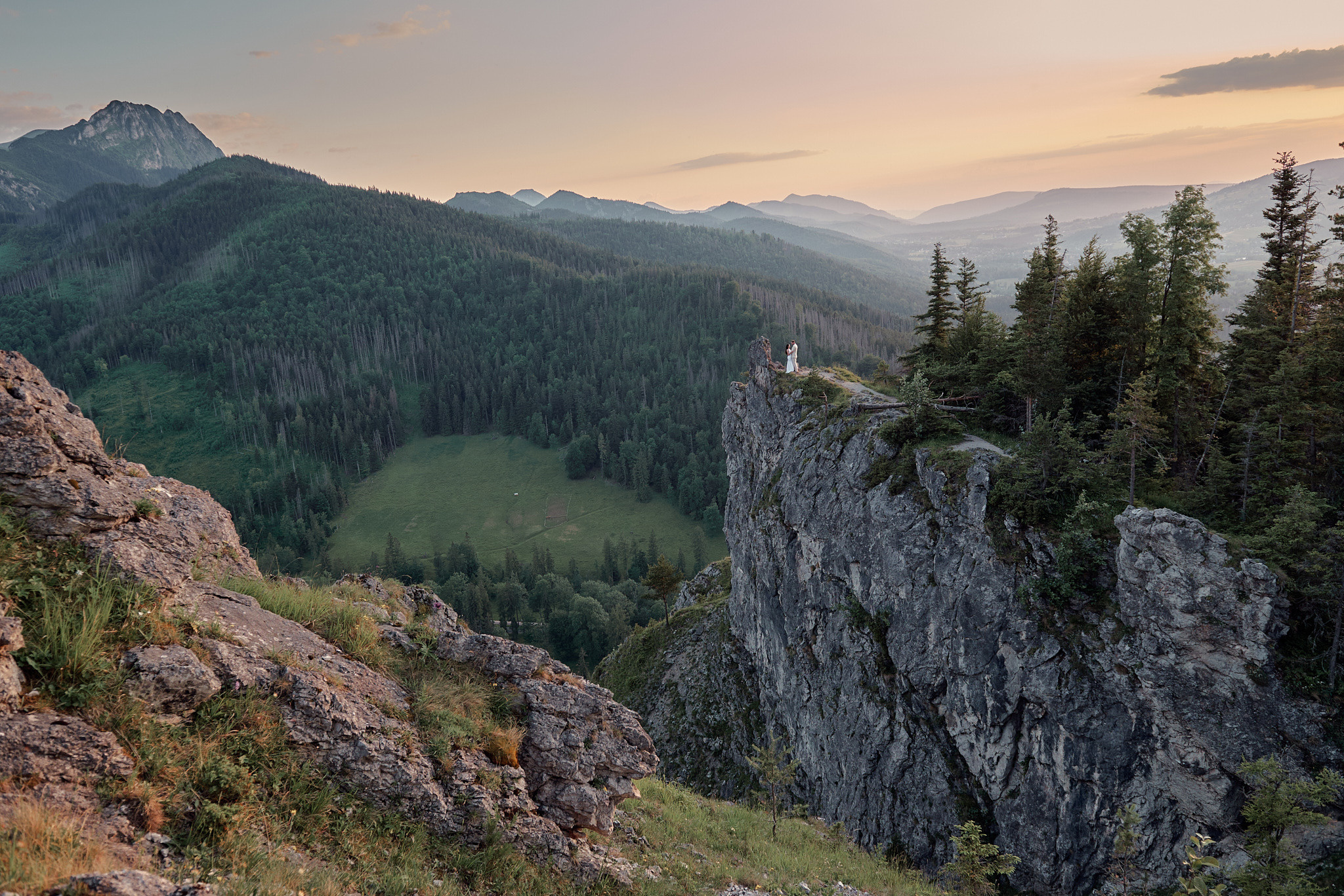 Wedding in mountains. Wedding photography and videography team