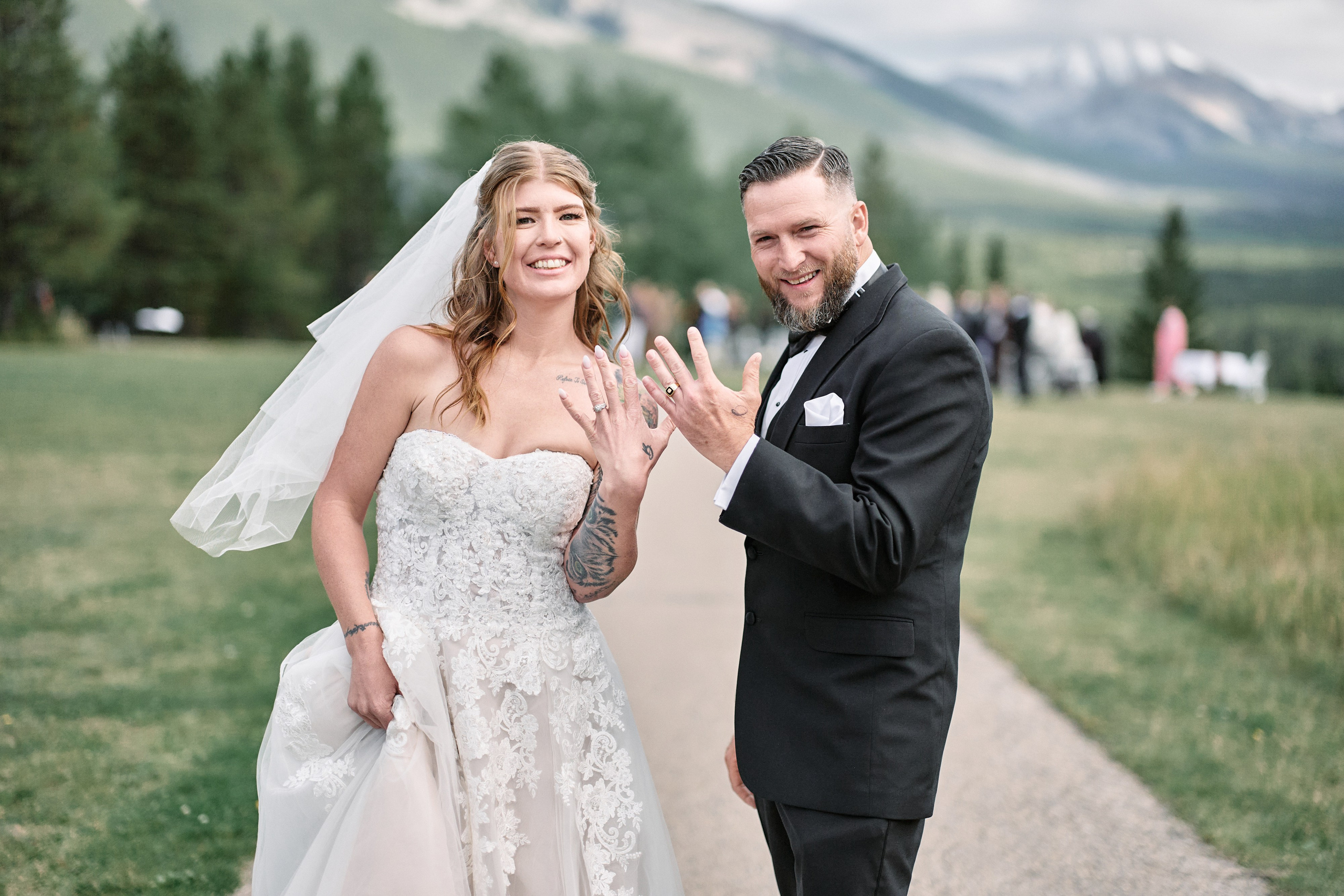Wedding in Kananaskis Park. Wedding photography and videography team
