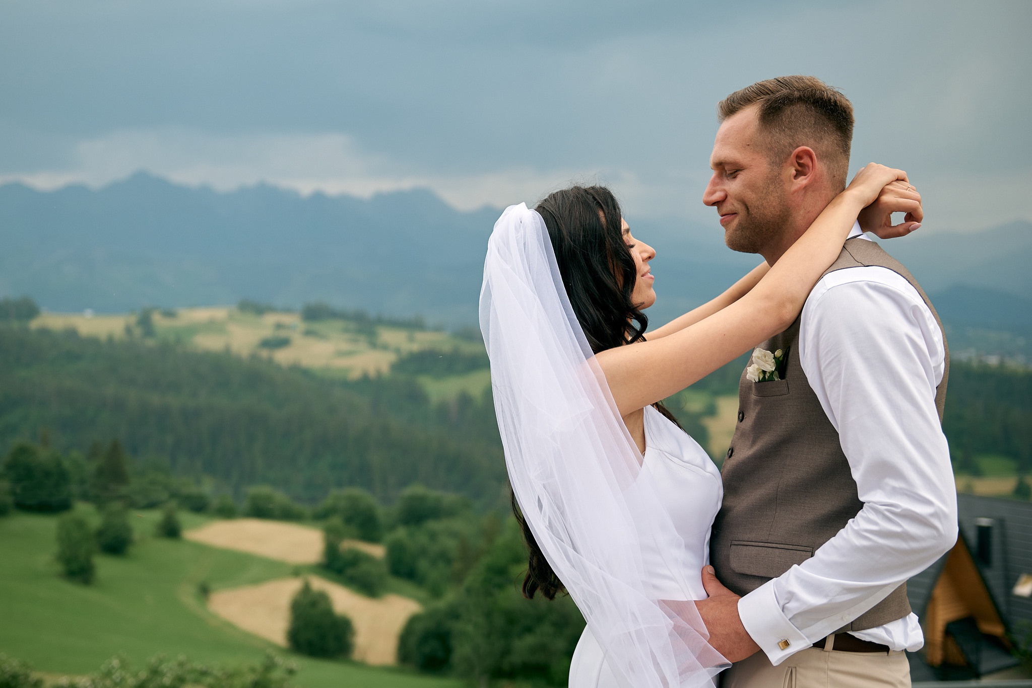 Wedding in mountains. Wedding photography and videography team