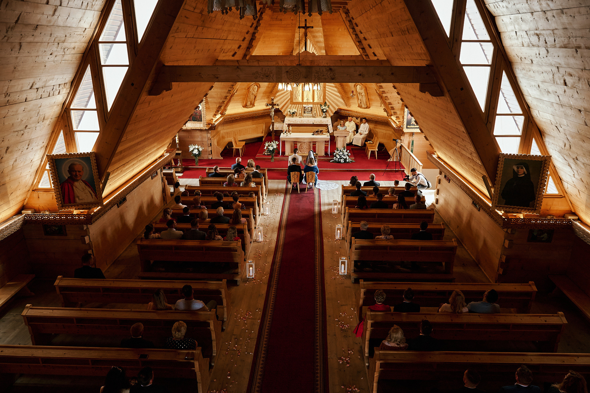 Wedding in mountains. Wedding photography and videography team
