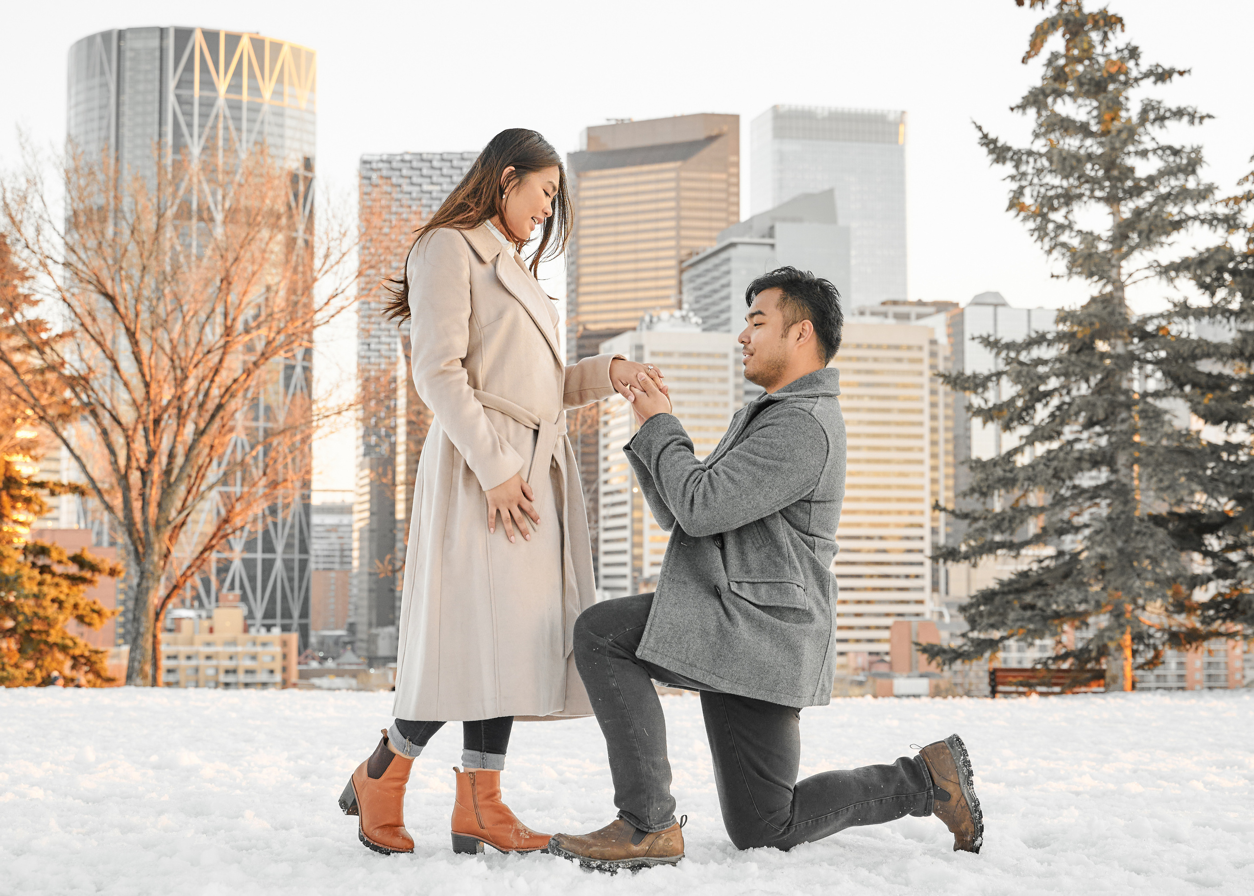 Engagement photoshoot in Calgary. Wedding photography and videography team