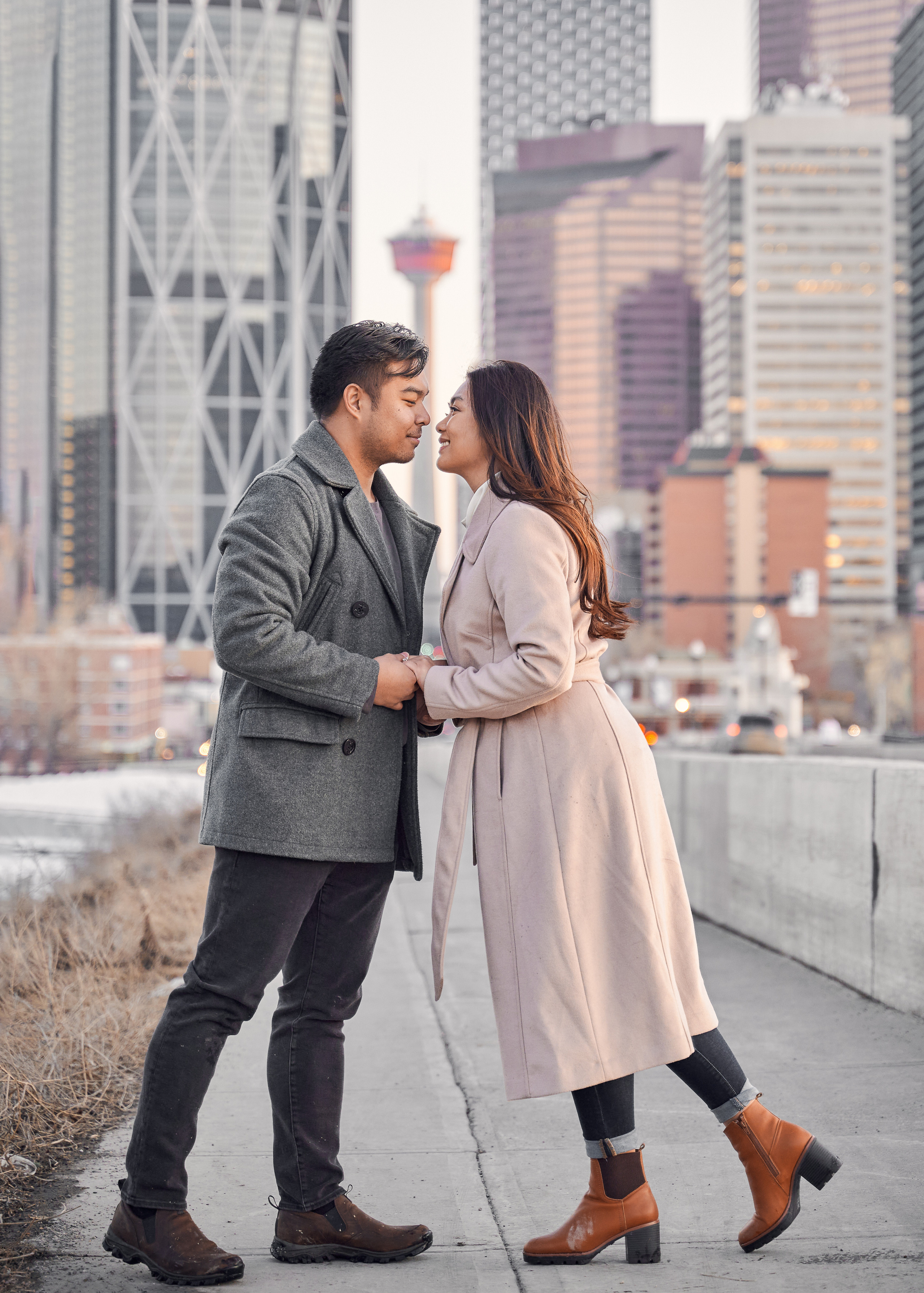 Engagement photoshoot in Calgary. Wedding photography and videography team