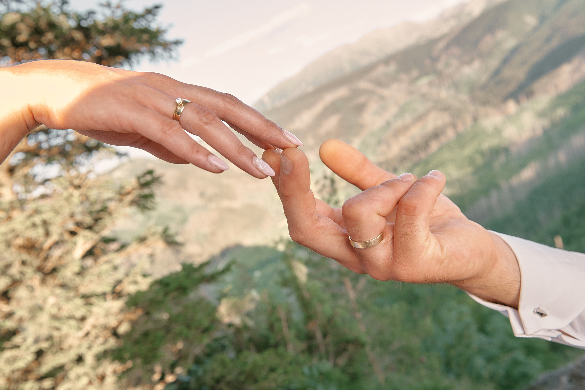 Wedding in mountains. Wedding photography and videography team