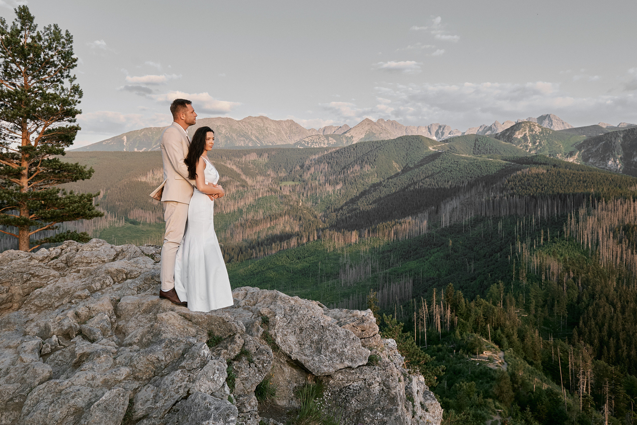 Wedding in mountains. Wedding photography and videography team