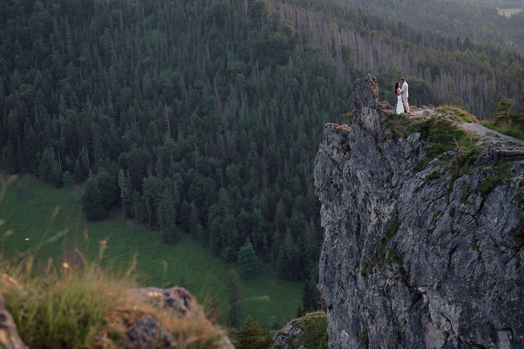 Wedding in mountains. Wedding photography and videography team