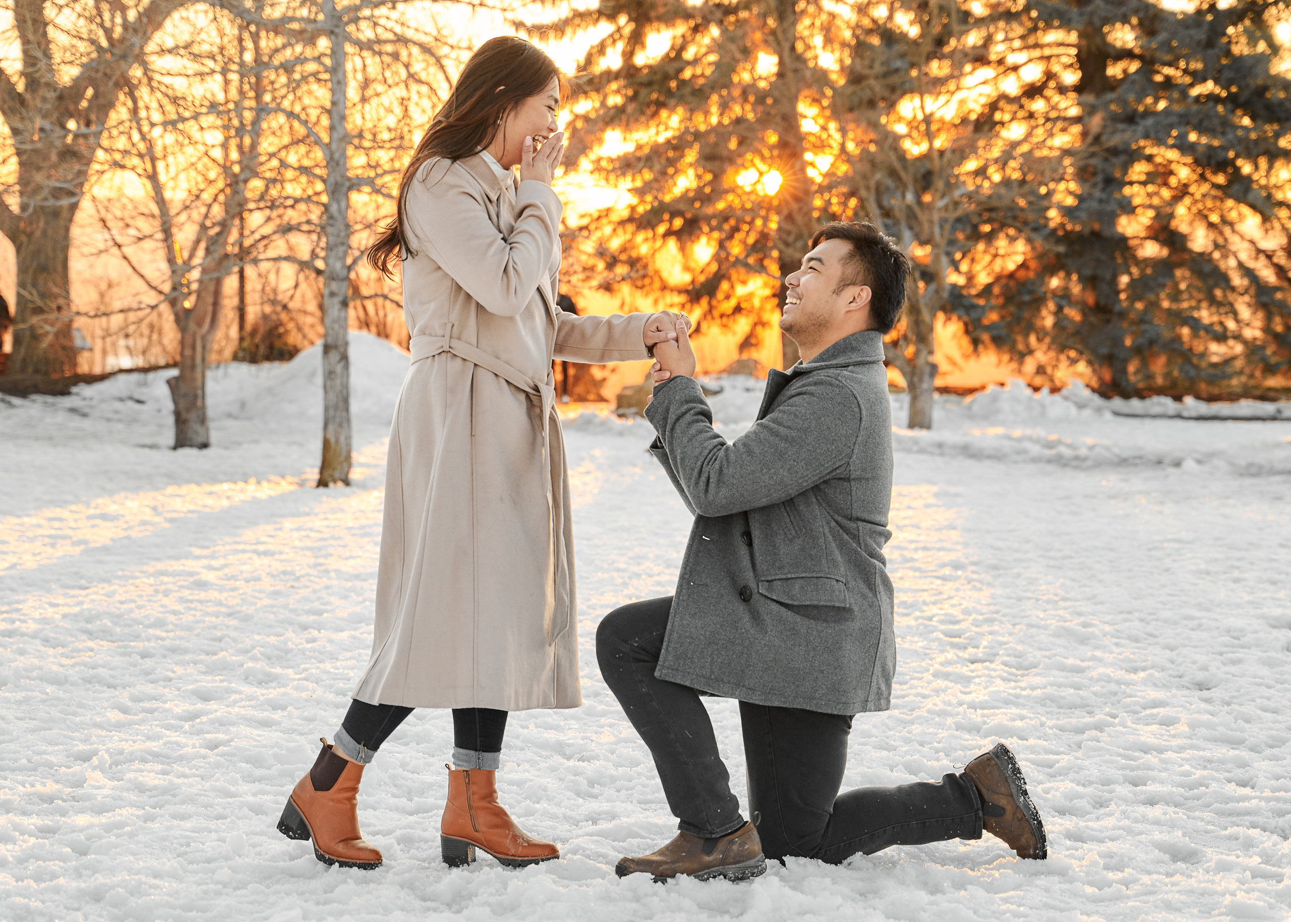 Engagement photoshoot in Calgary. Wedding photography and videography team