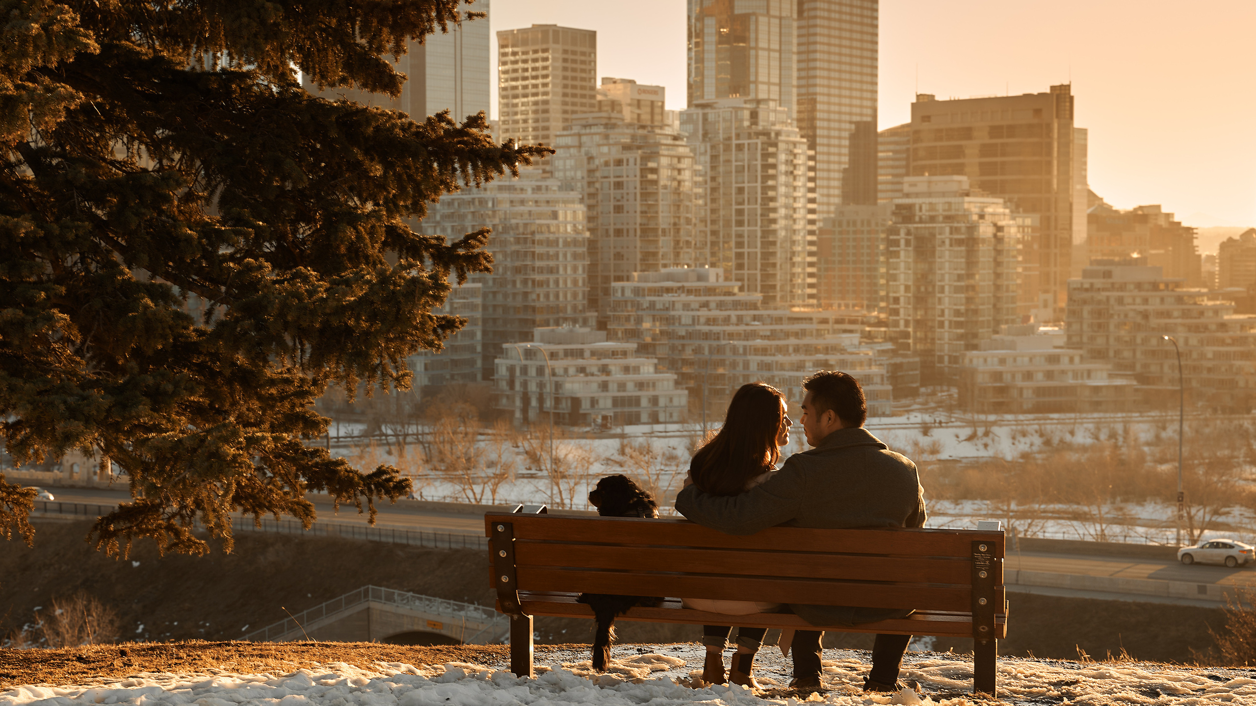 Engagement photoshoot in Calgary. Wedding photography and videography team