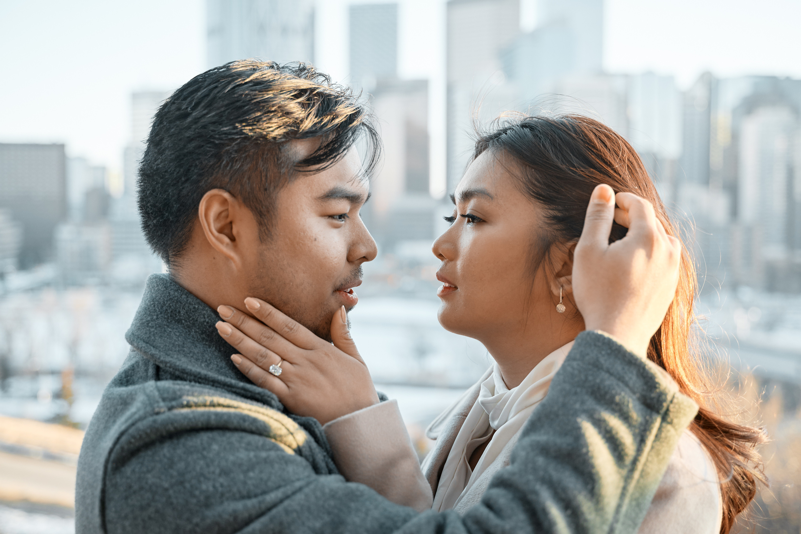 Engagement photoshoot in Calgary. Wedding photography and videography team
