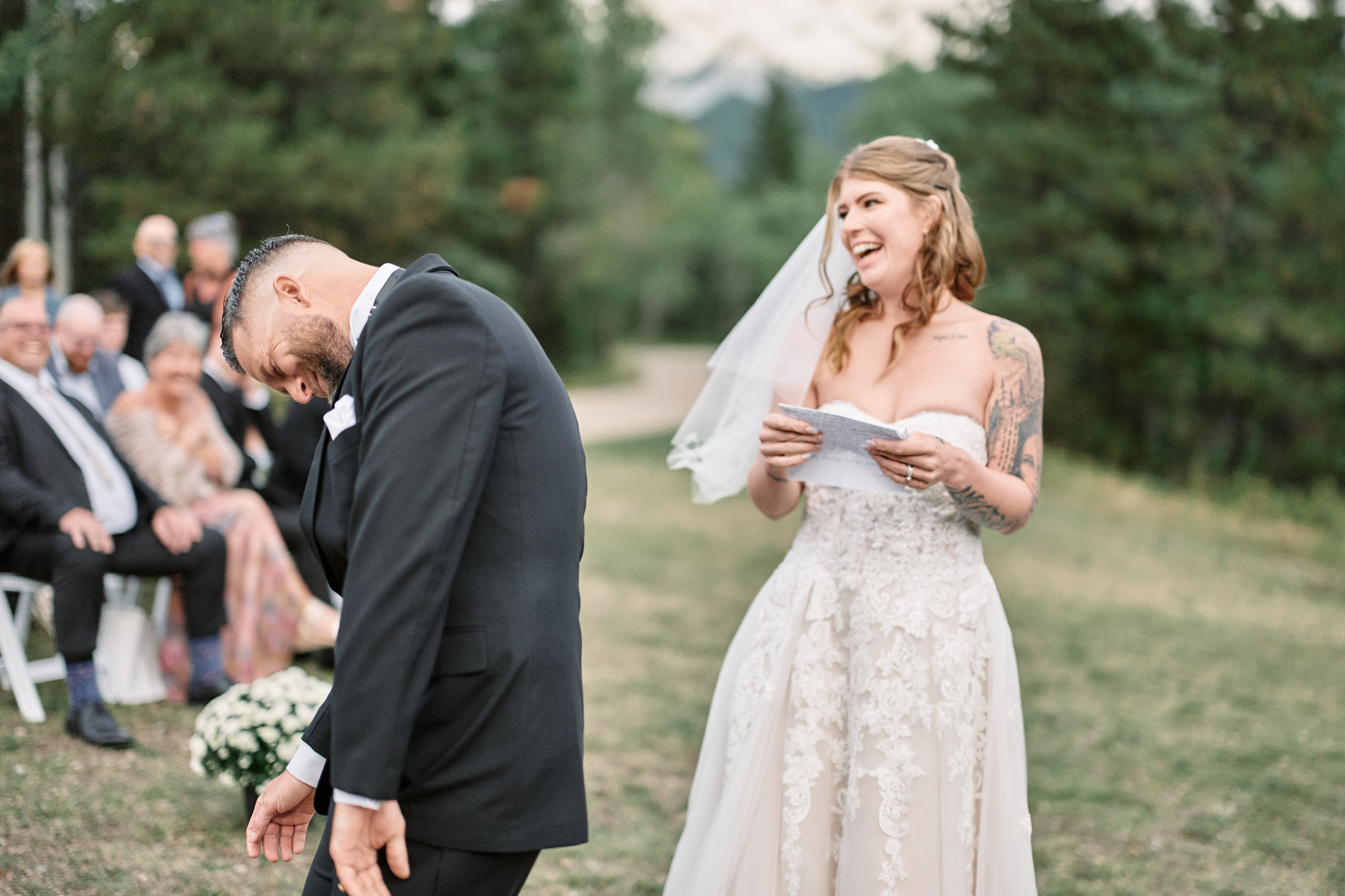 Wedding in Kananaskis Park. Wedding photography and videography team