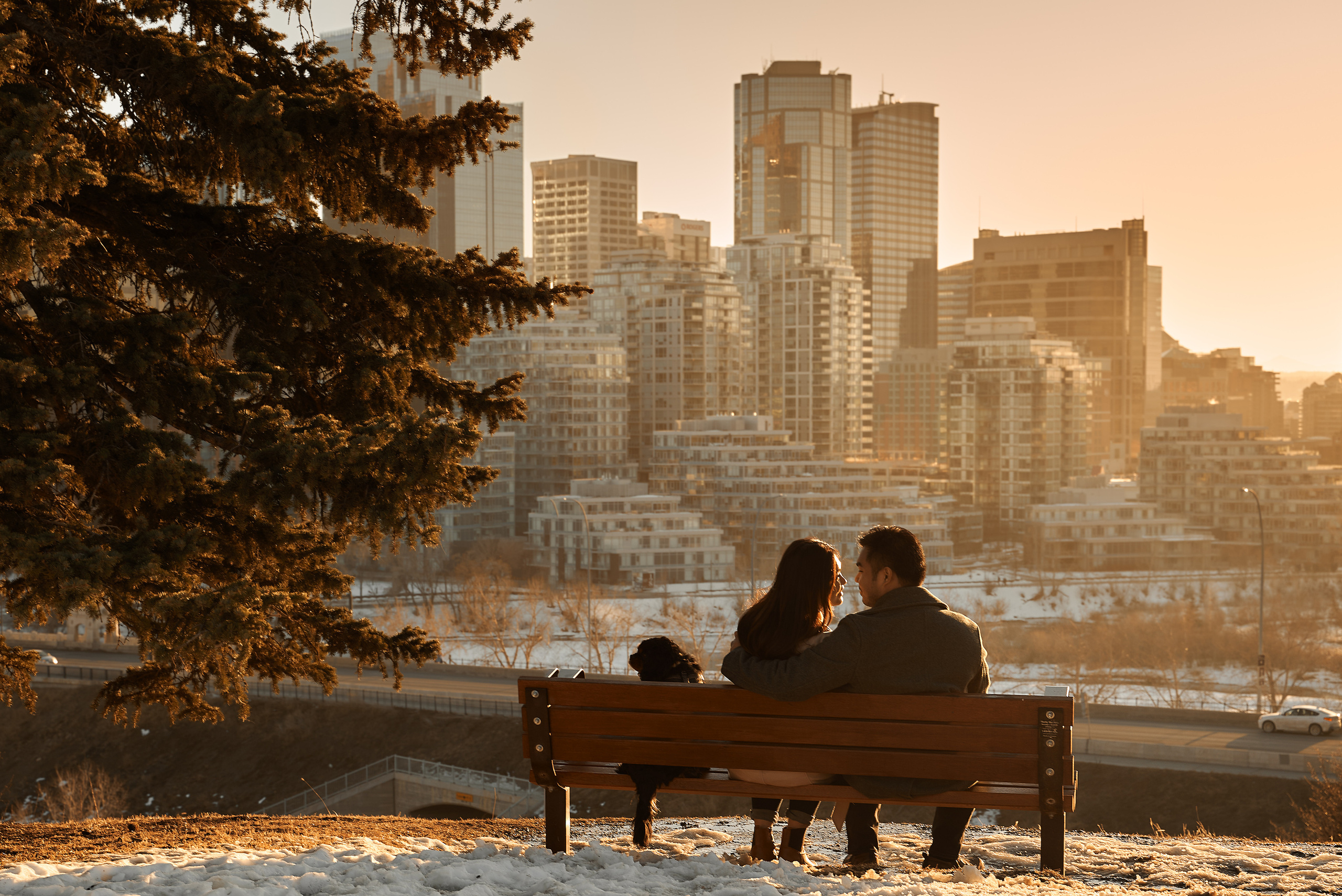 Engagement photoshoot in Calgary. Wedding photography and videography team