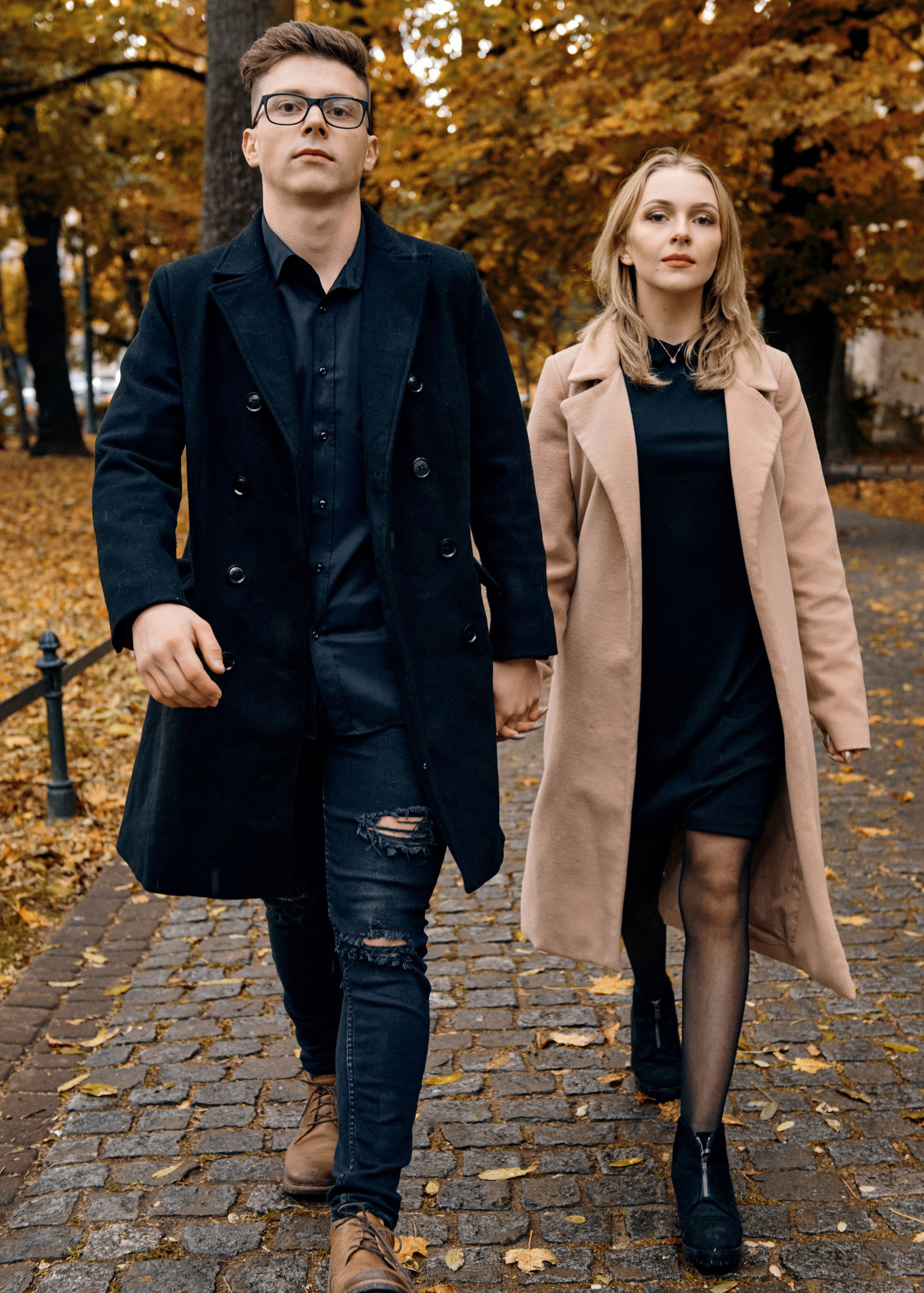 Fall romantic love story. Wedding photography and videography team