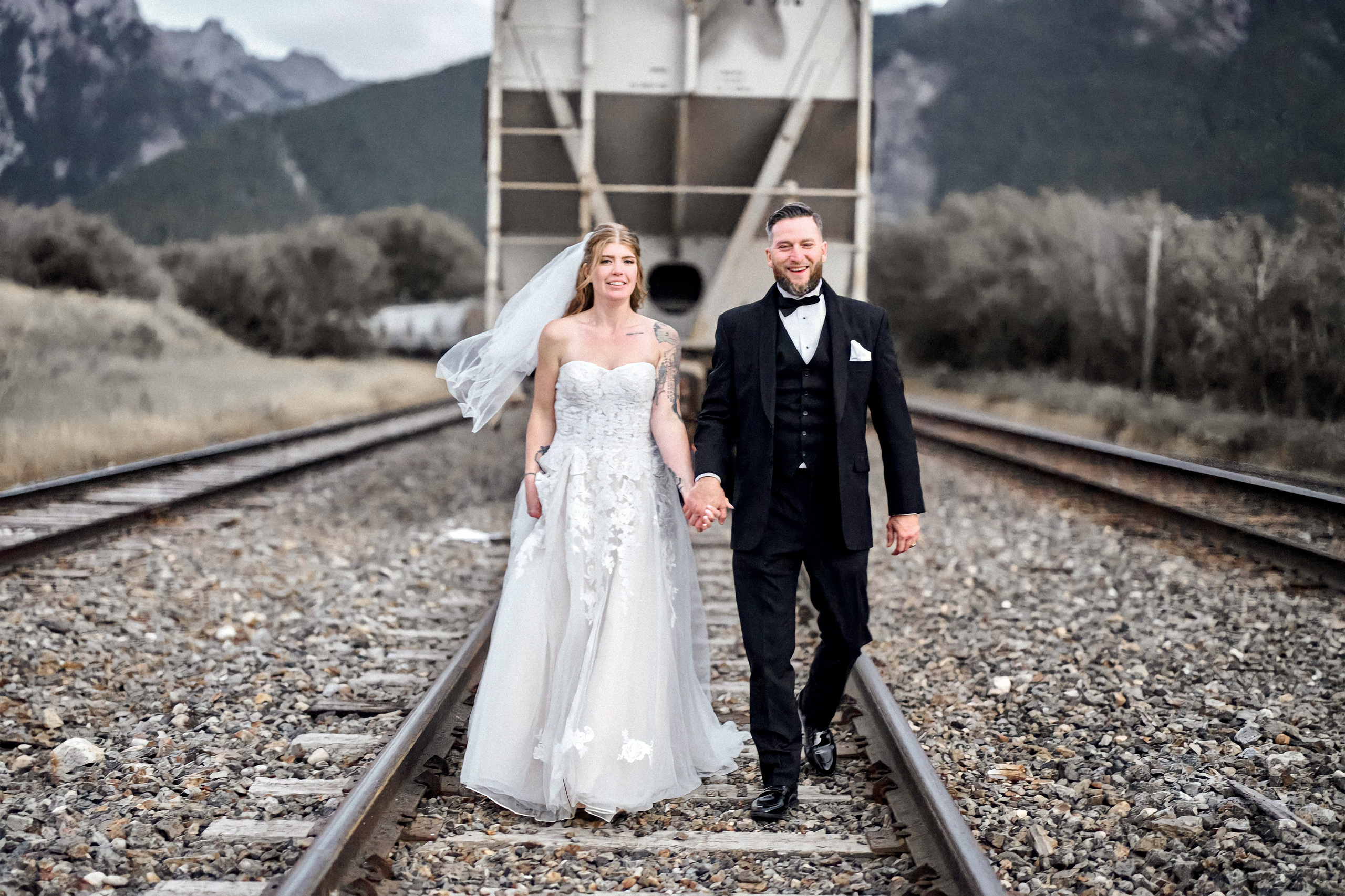 Wedding in Kananaskis Park. Wedding photography and videography team