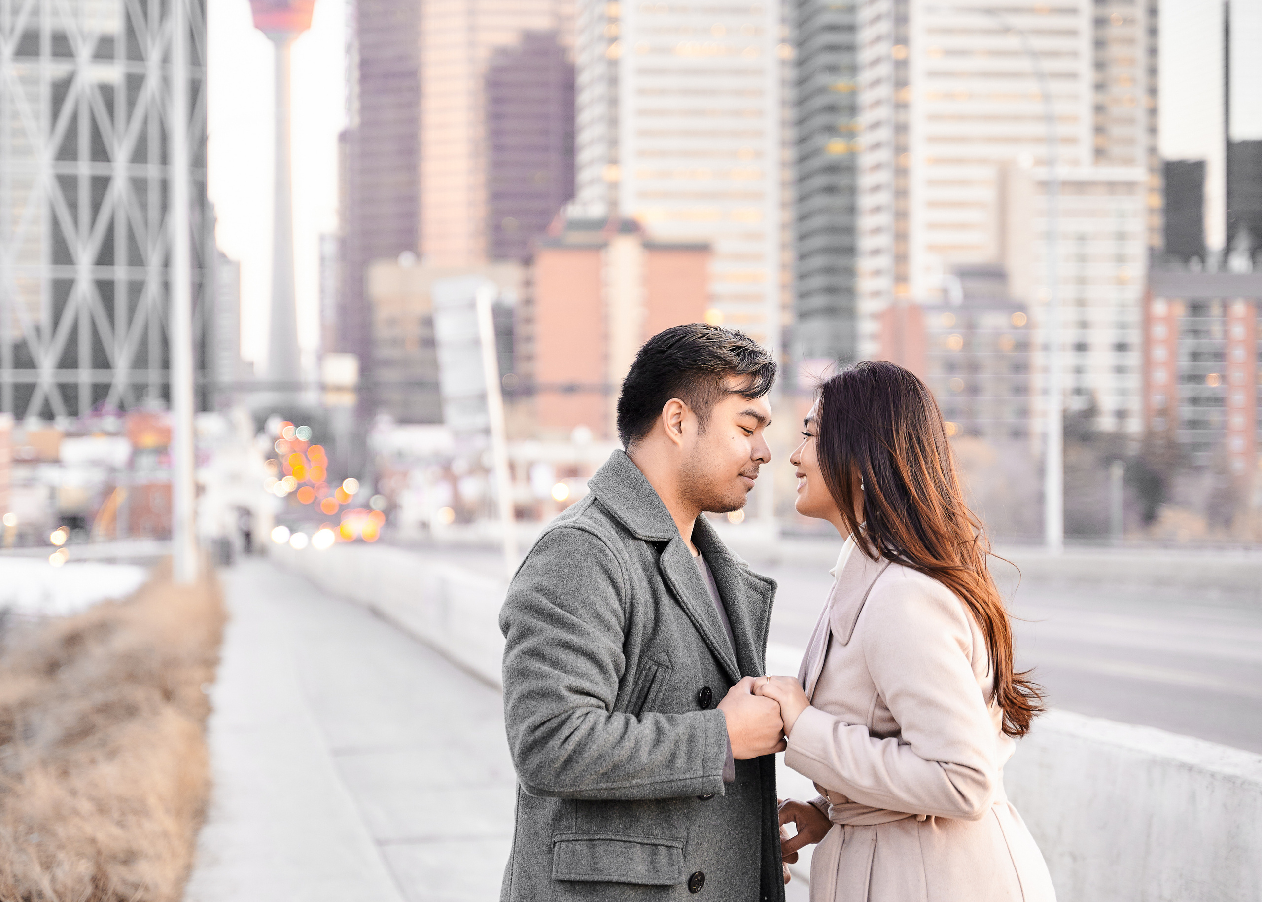 Engagement photoshoot in Calgary. Wedding photography and videography team
