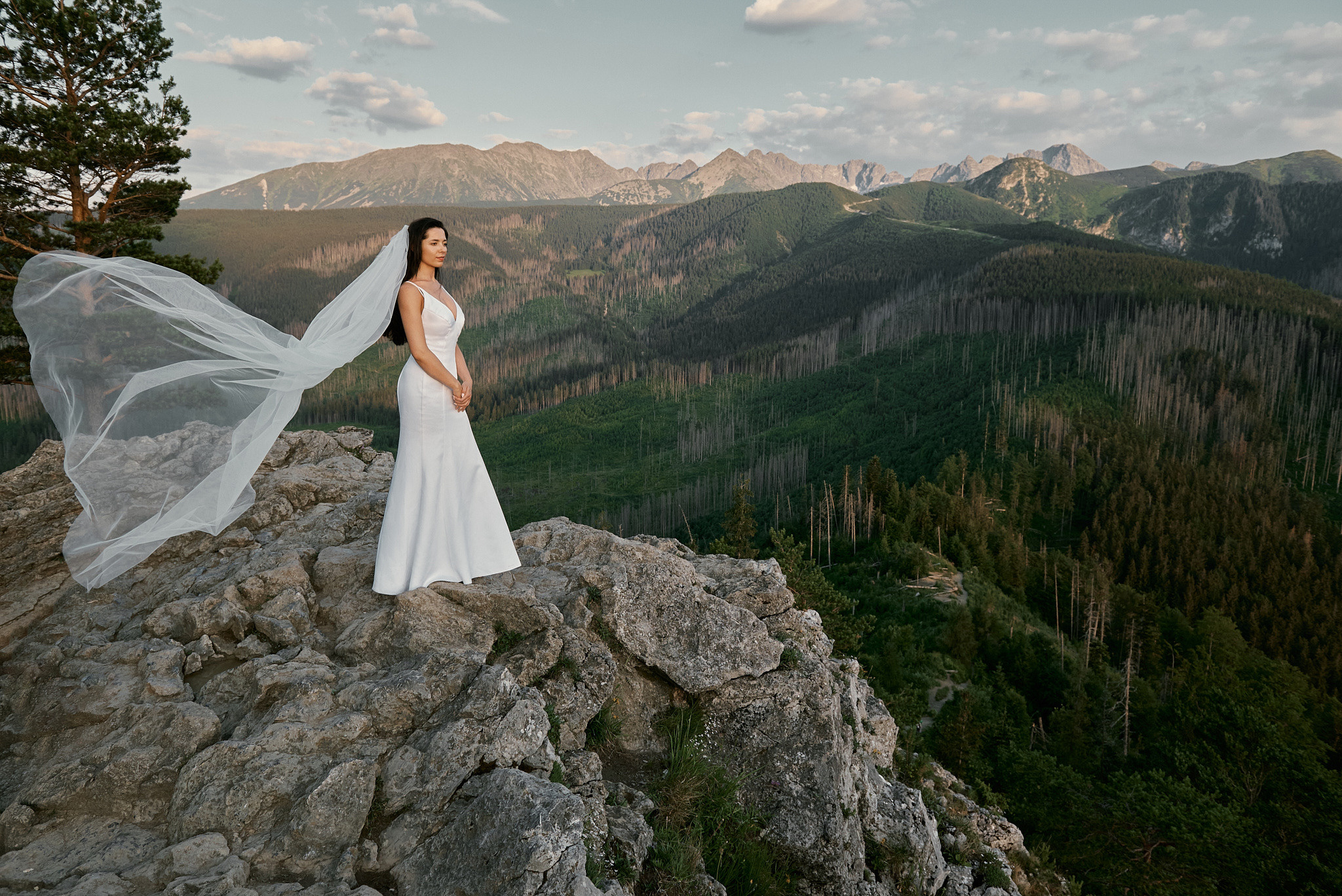 Wedding in mountains. Wedding photography and videography team