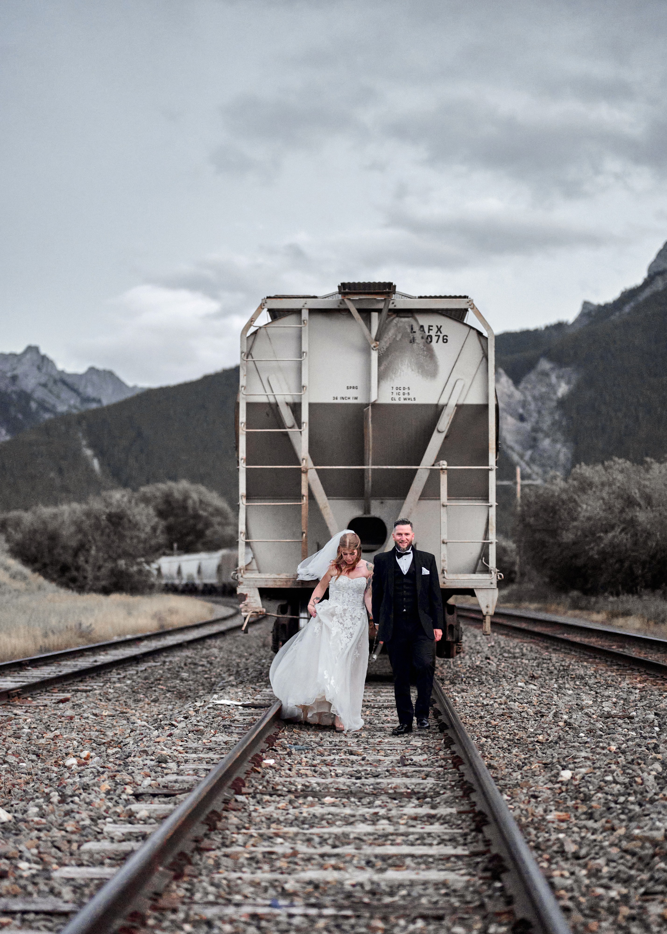 Wedding in Kananaskis Park. Wedding photography and videography team