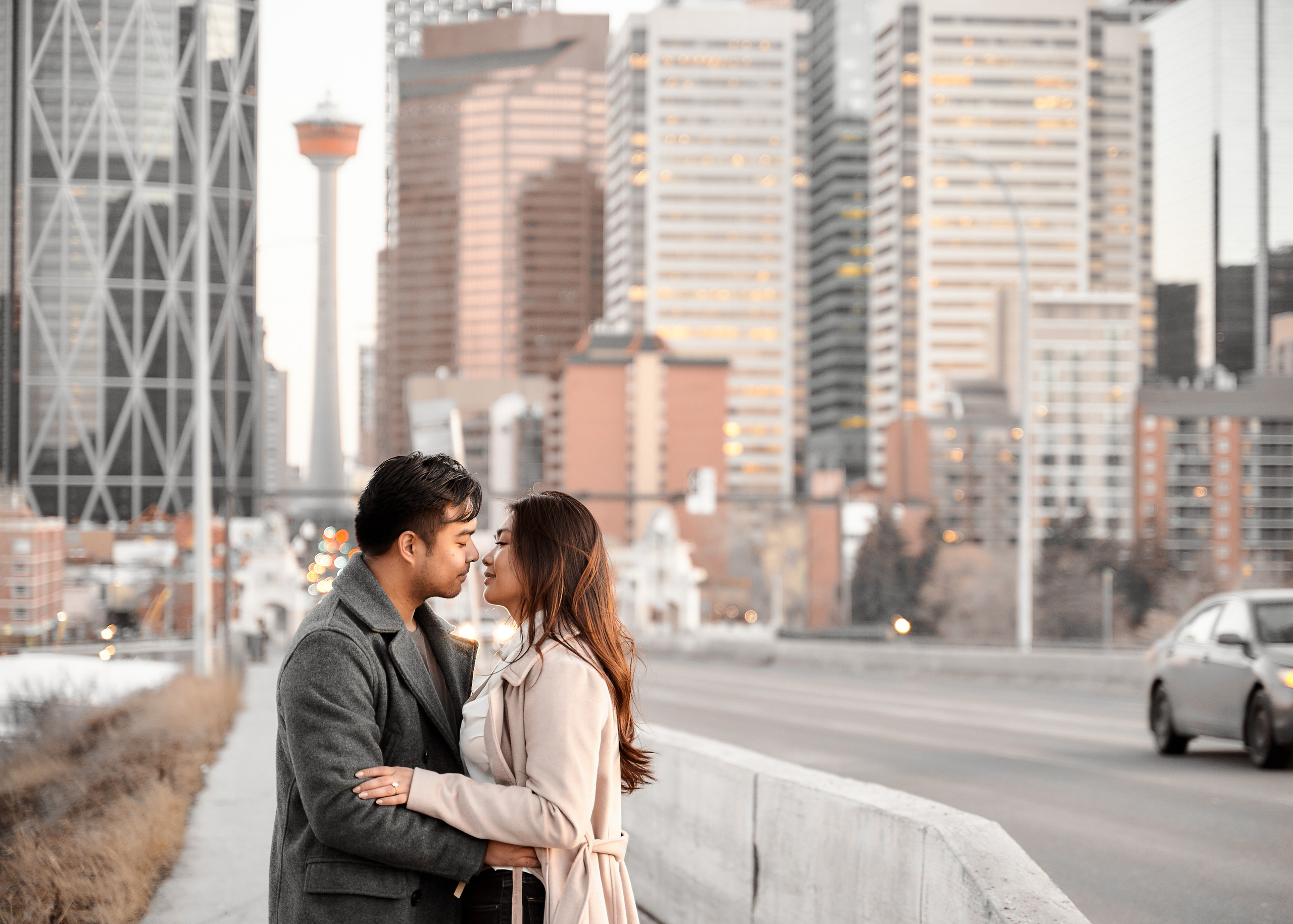 Engagement photoshoot in Calgary. Wedding photography and videography team