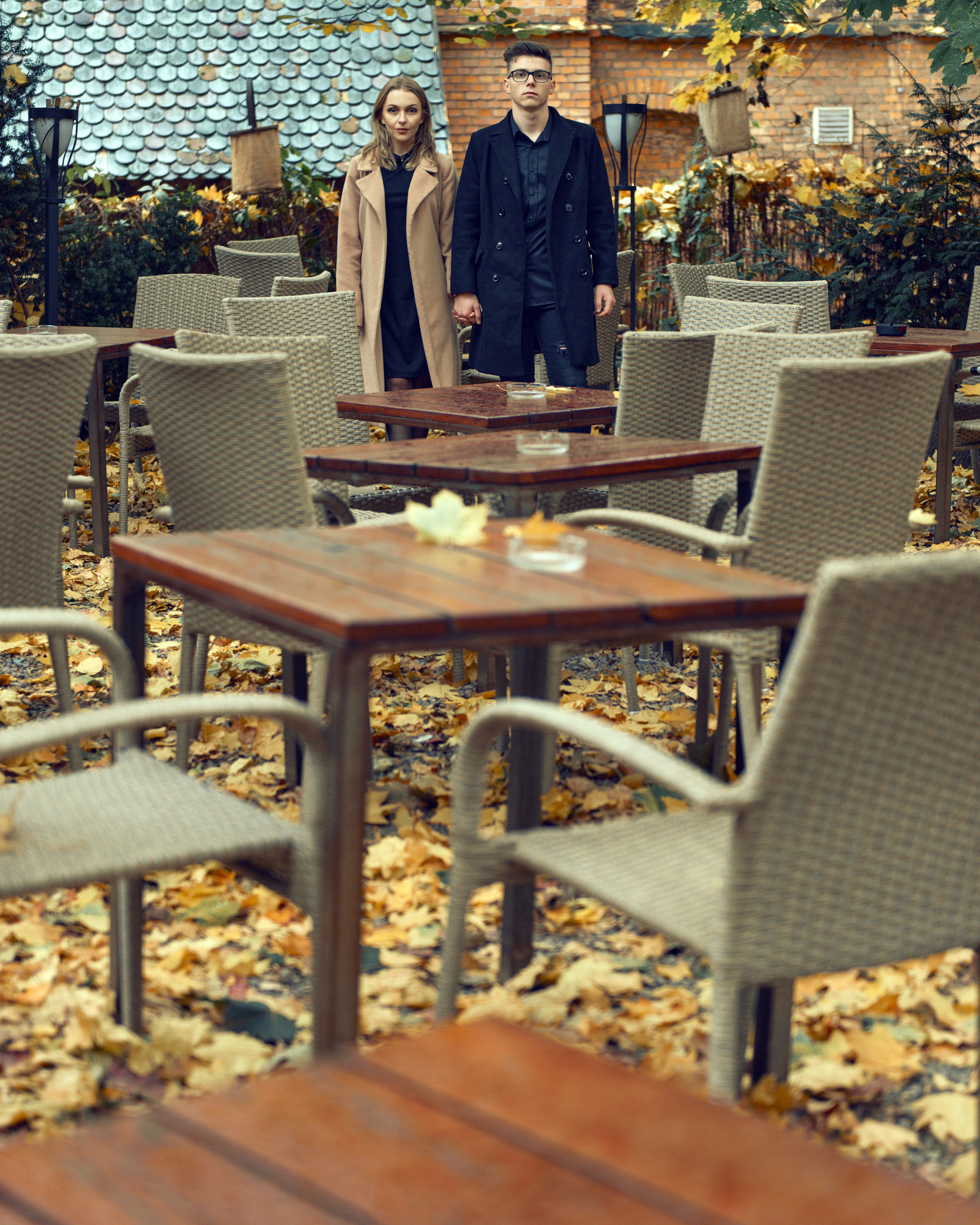 Fall romantic love story. Wedding photography and videography team