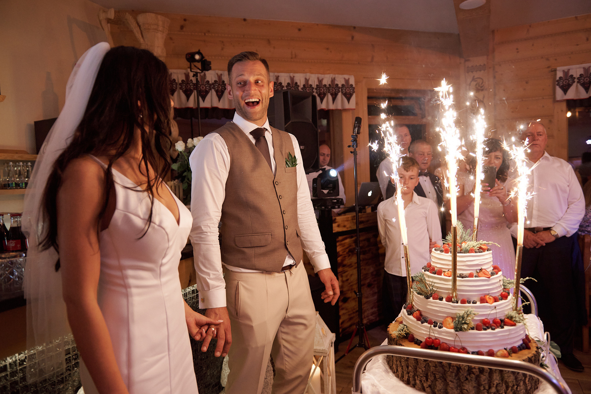 Wedding in mountains. Wedding photography and videography team