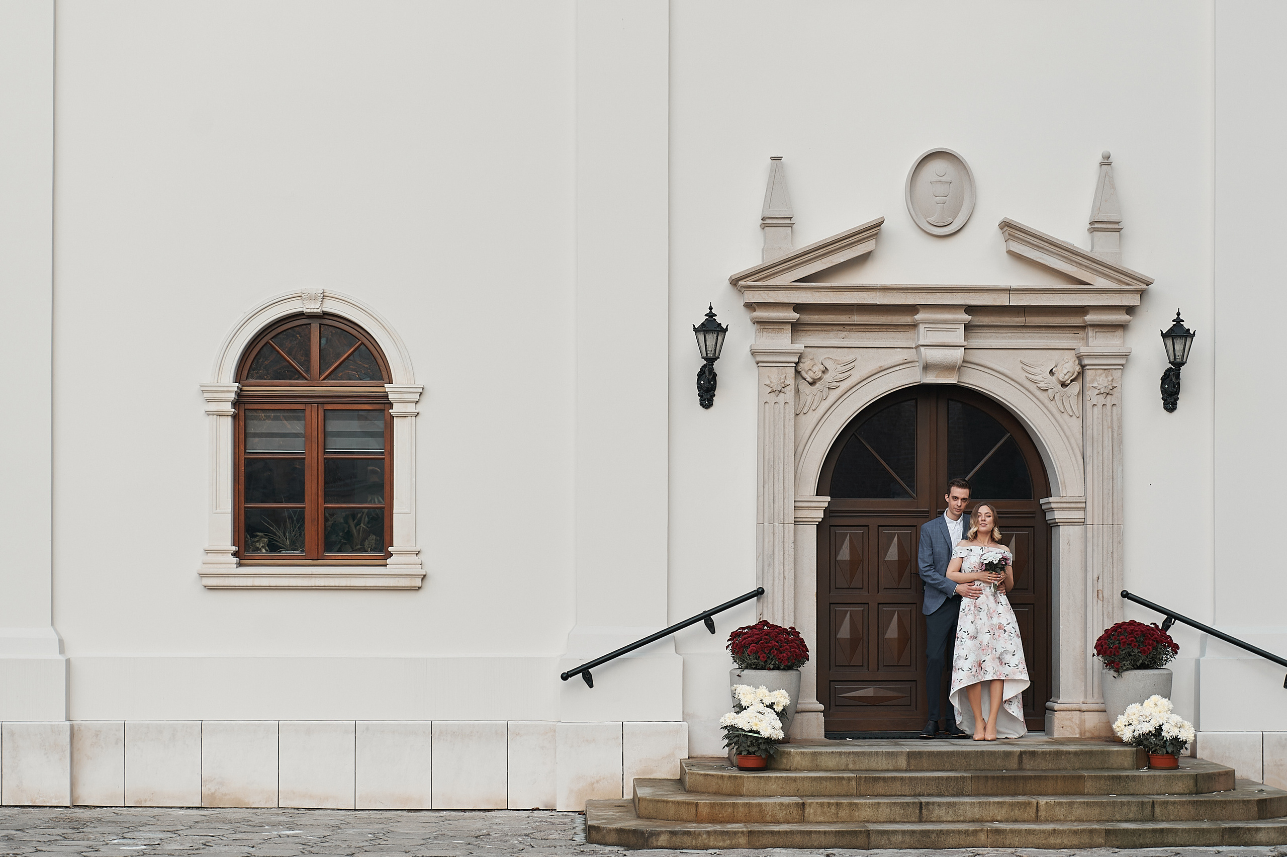Wedding in the church. Wedding photography and videography team