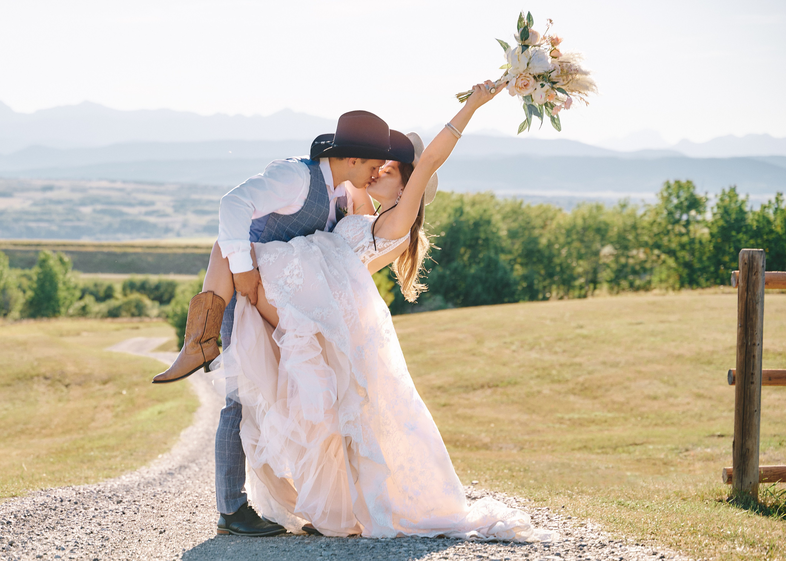 Gregory and Victoria’s western style wedding. Wedding photography and videography team