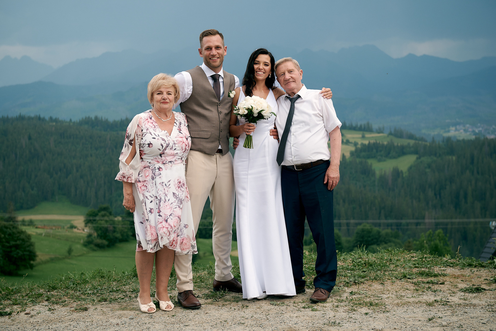 Wedding in mountains. Wedding photography and videography team