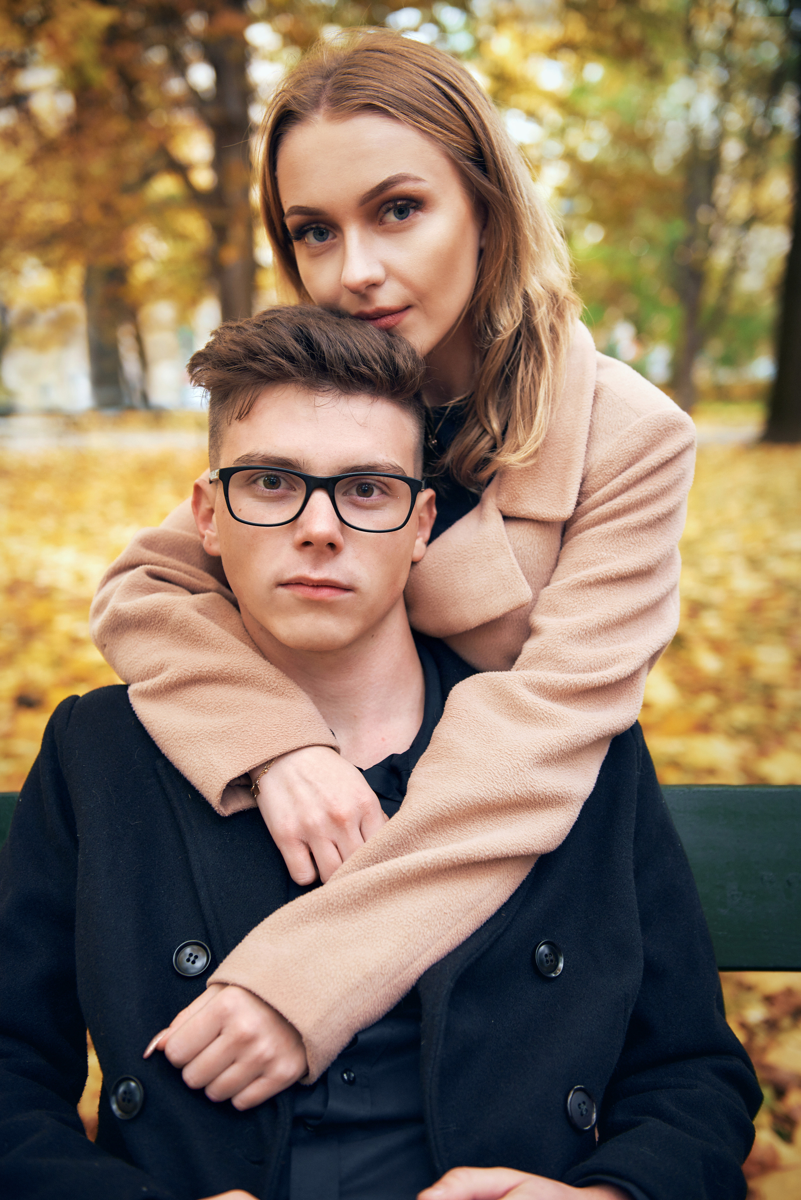 Fall romantic love story. Wedding photography and videography team
