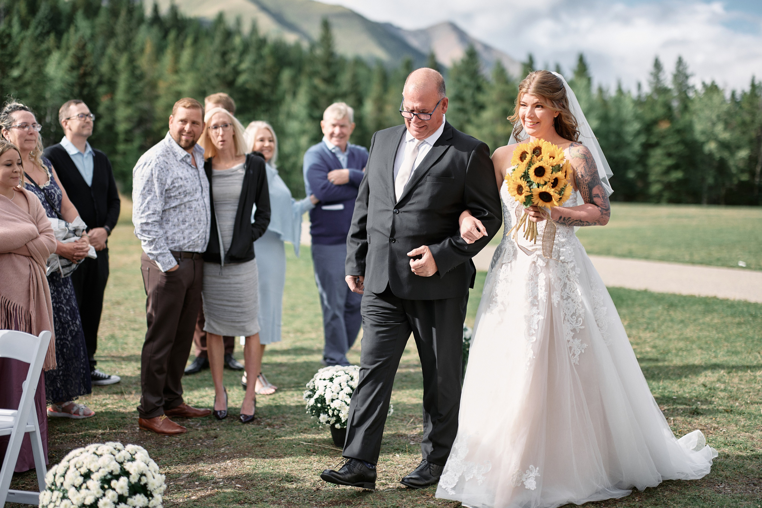 Wedding in Kananaskis Park. Wedding photography and videography team