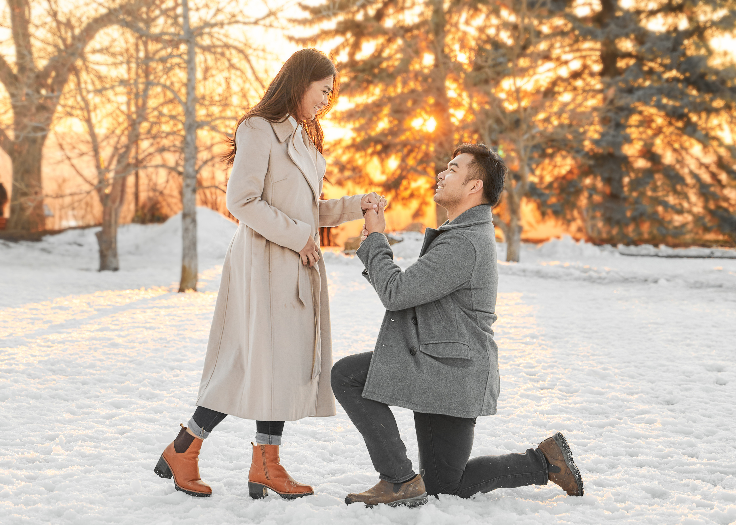 Engagement photoshoot in Calgary. Wedding photography and videography team