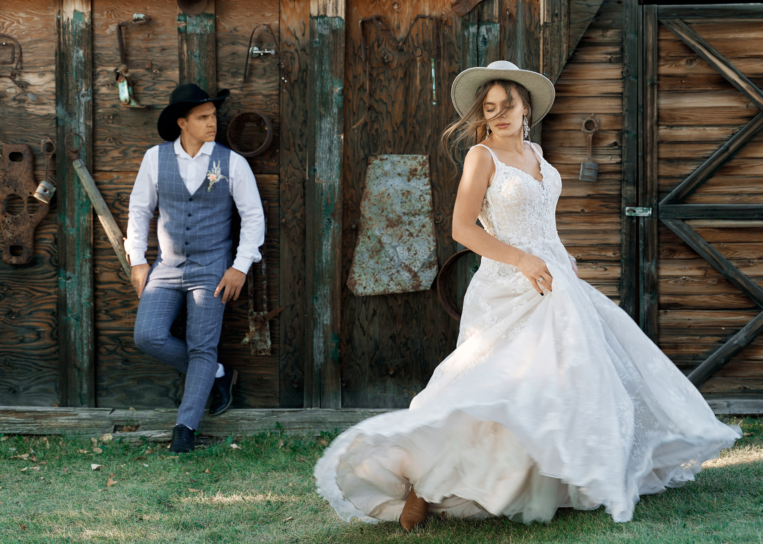 Gregory and Victoria’s western style wedding. Wedding photography and videography team