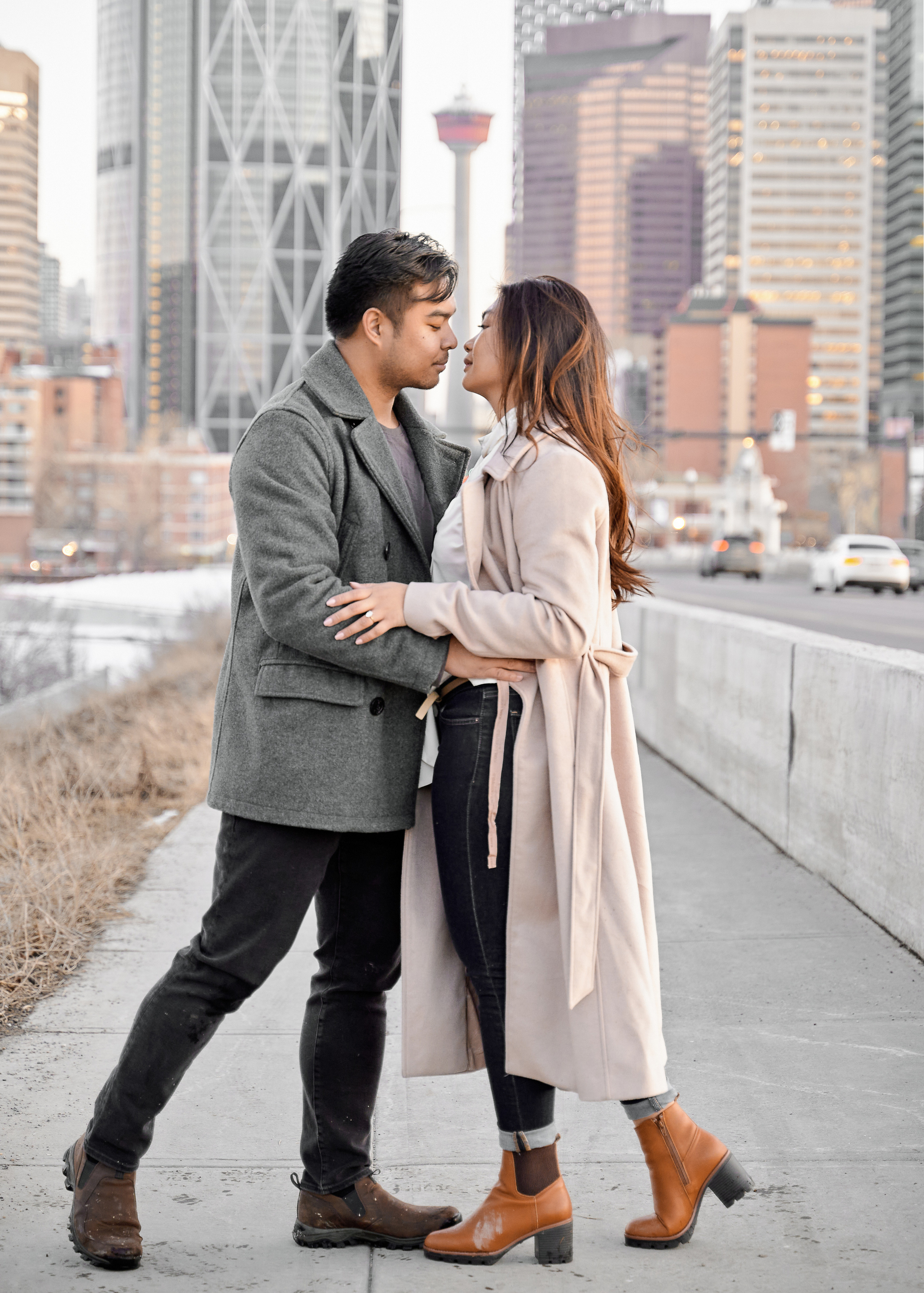 Engagement photoshoot in Calgary. Wedding photography and videography team