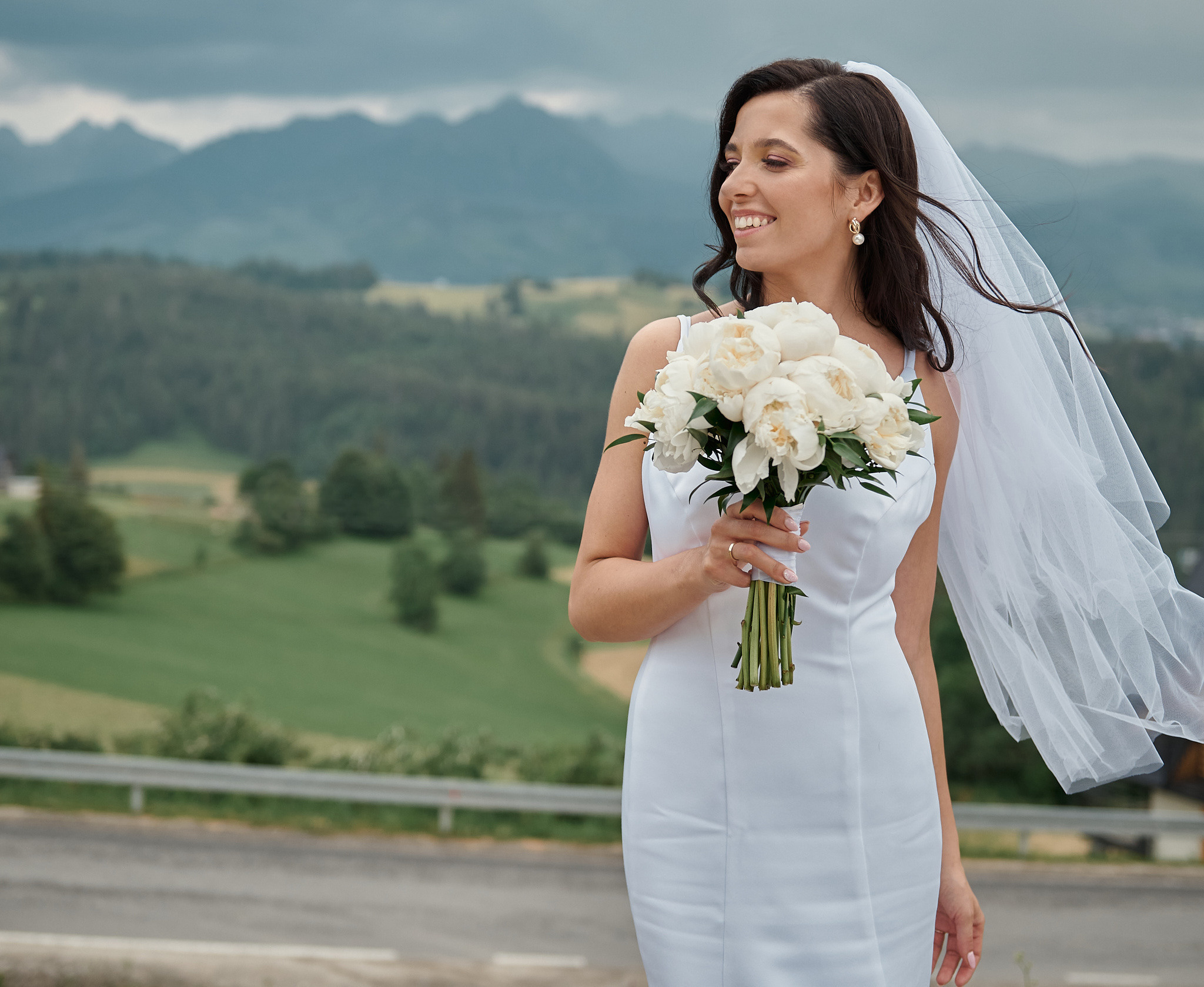 Wedding in mountains. Wedding photography and videography team