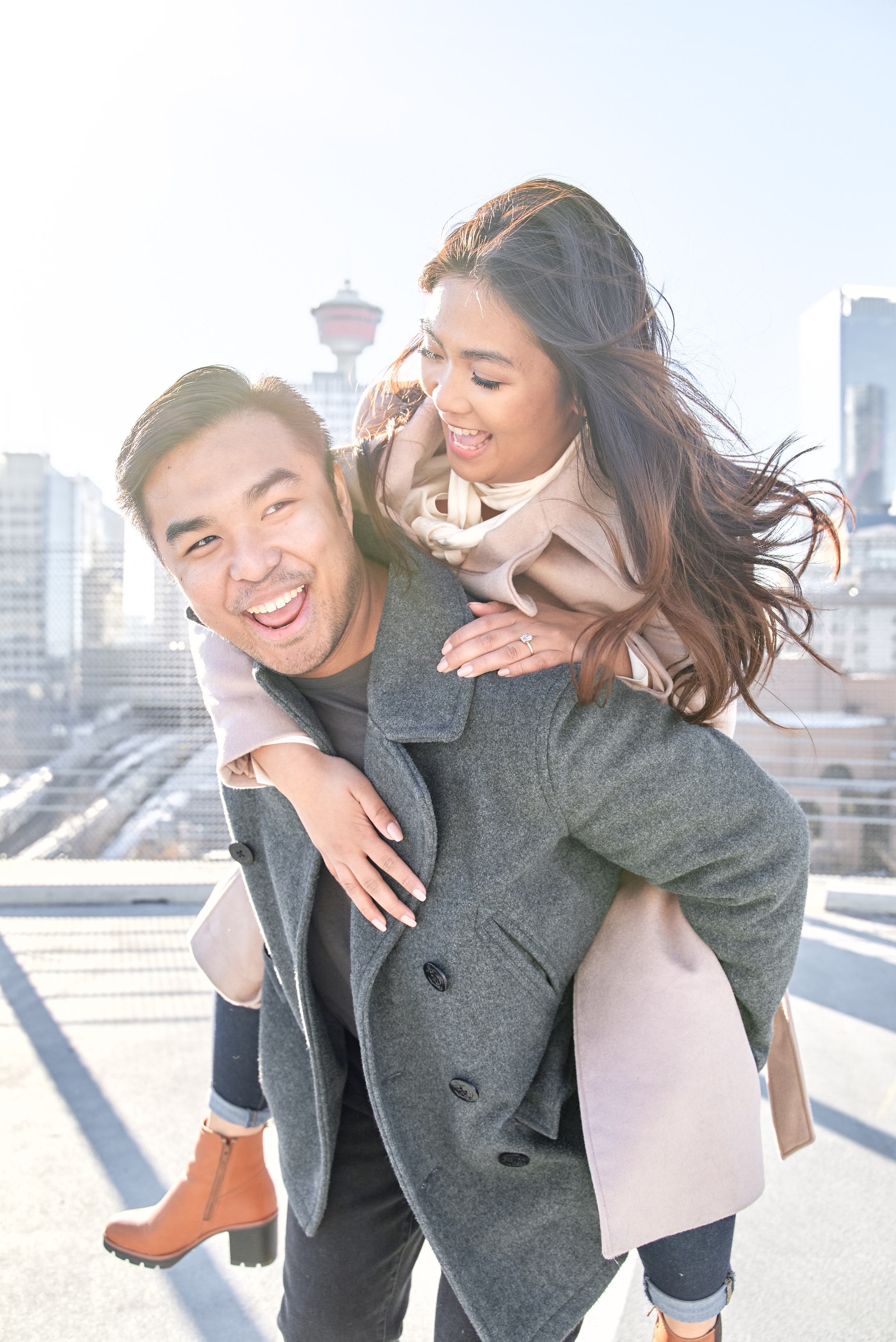 Engagement photoshoot in Calgary. Wedding photography and videography team
